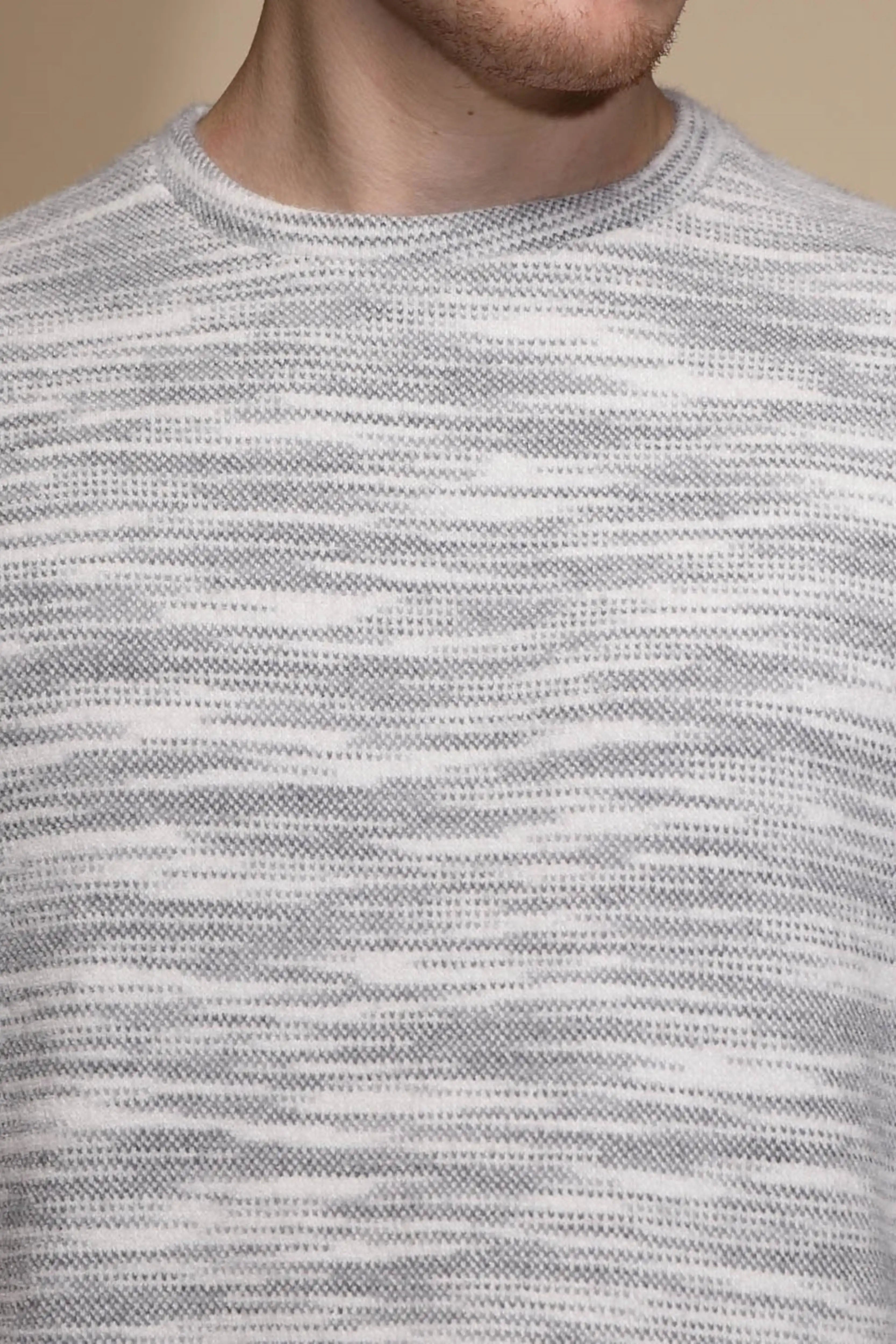 Grey Abstract Print Acrylic Sweatshirt