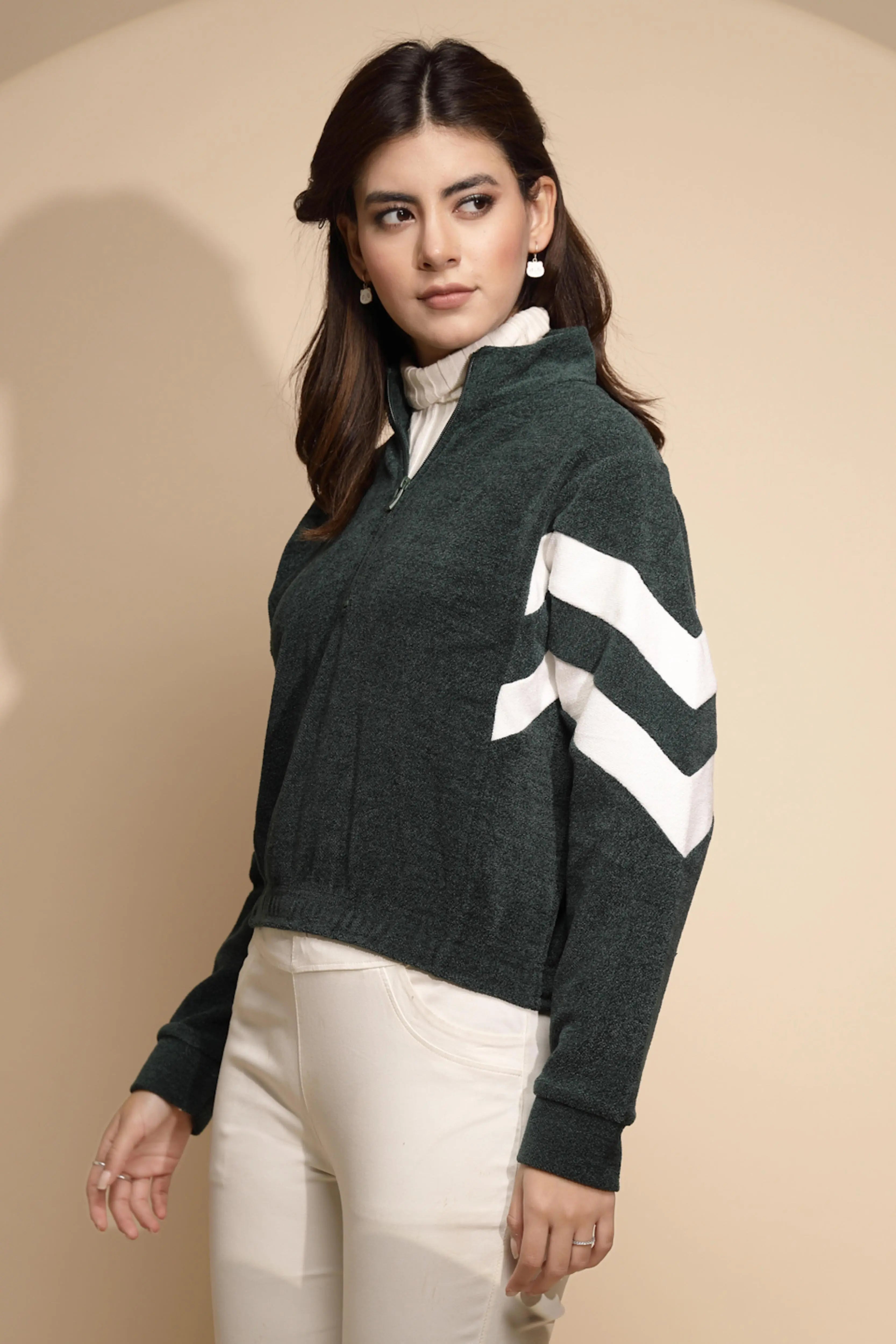 Green cotton Loose Sweatshirt - Global Republic