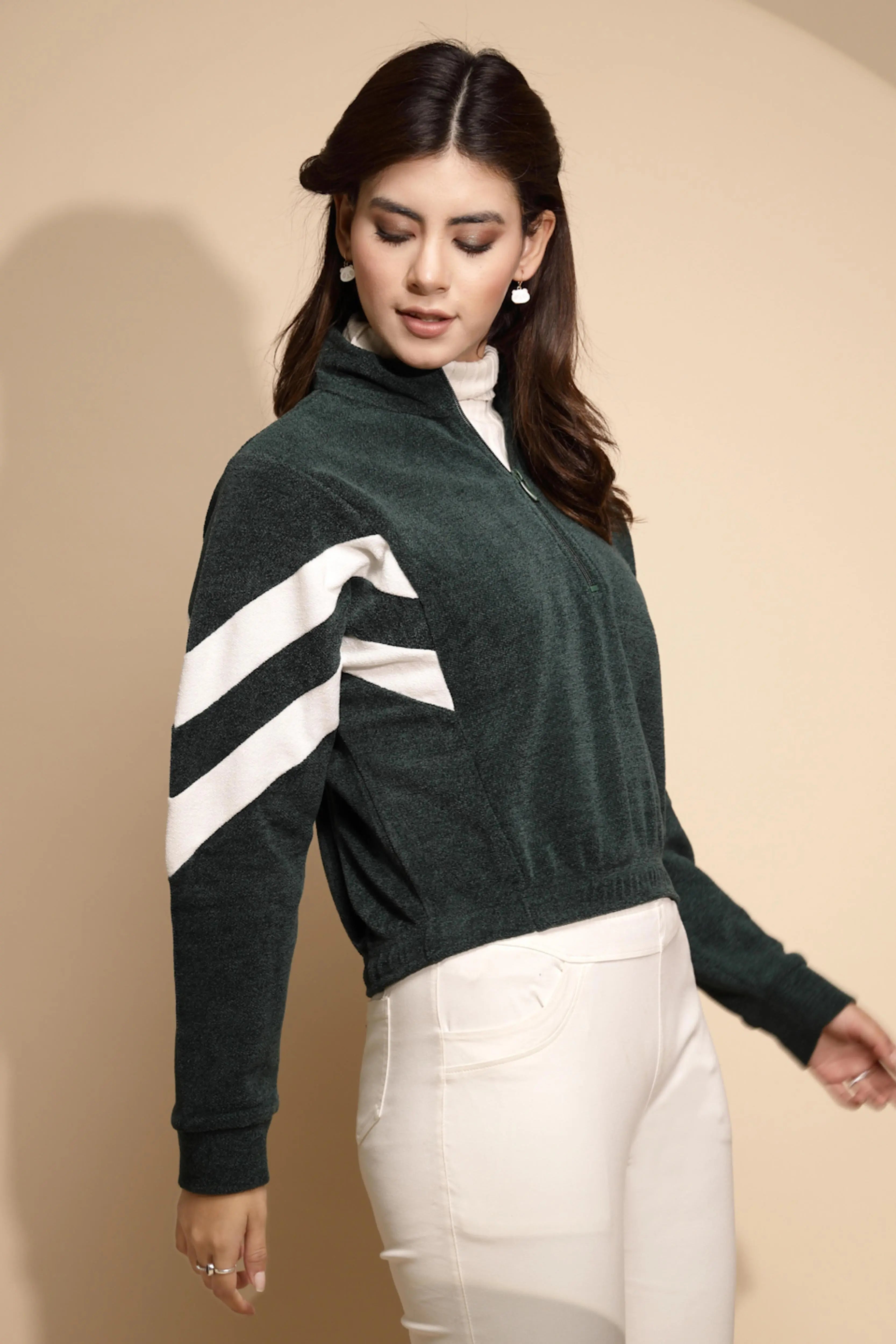 Green cotton Loose Sweatshirt - Global Republic