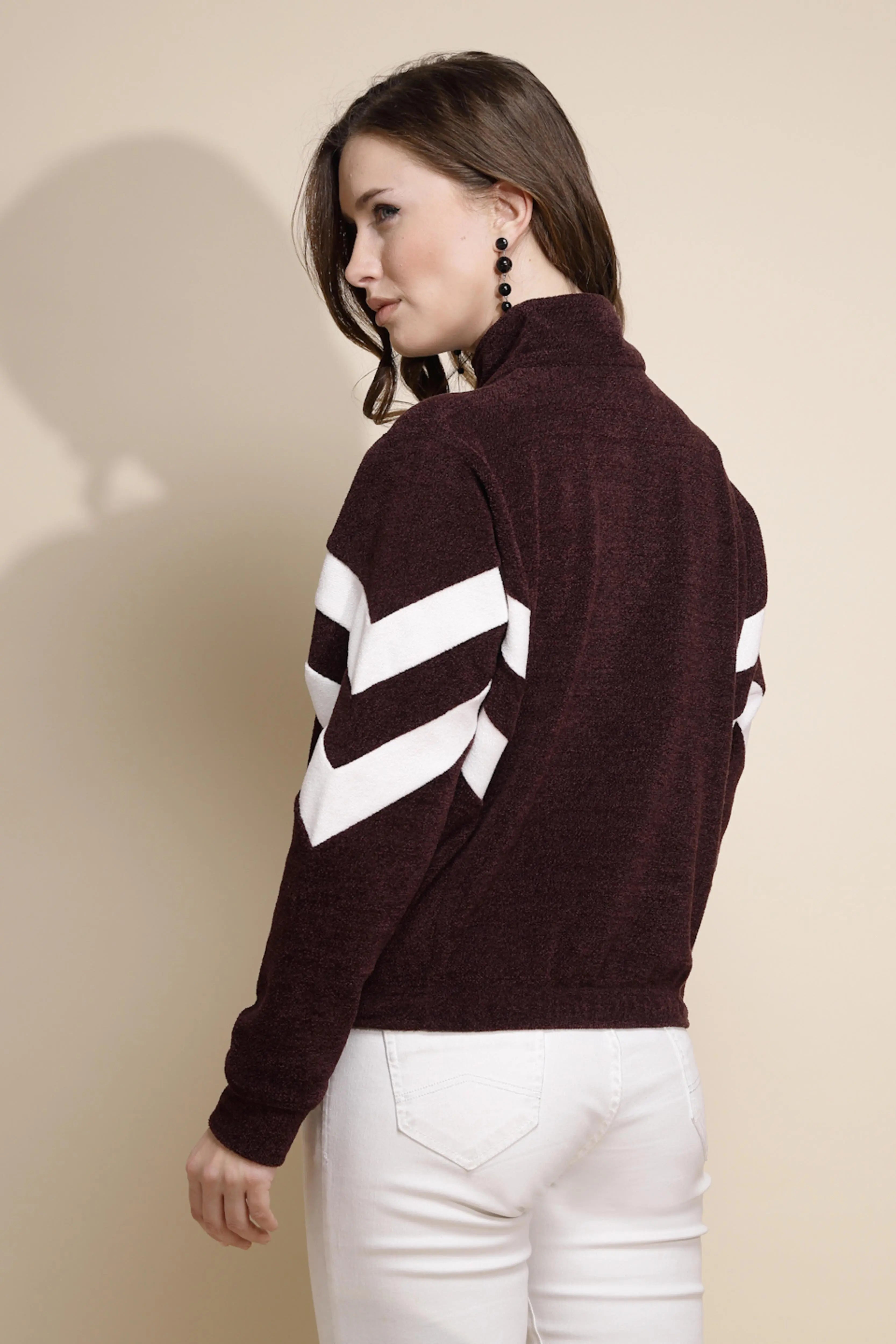 Wine Batwing ester Sweatshirt - Global Republic