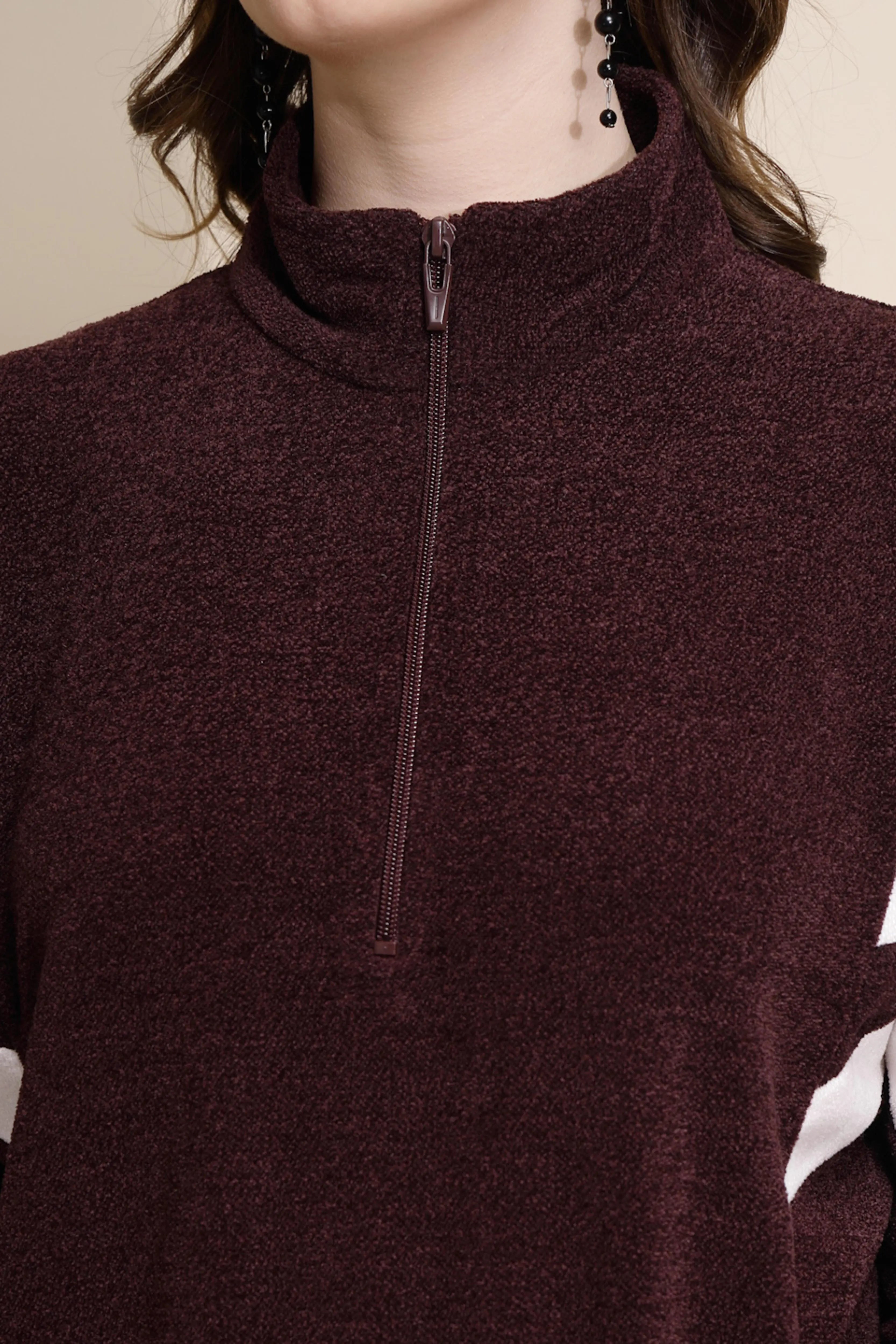 Wine Batwing ester Sweatshirt - Global Republic