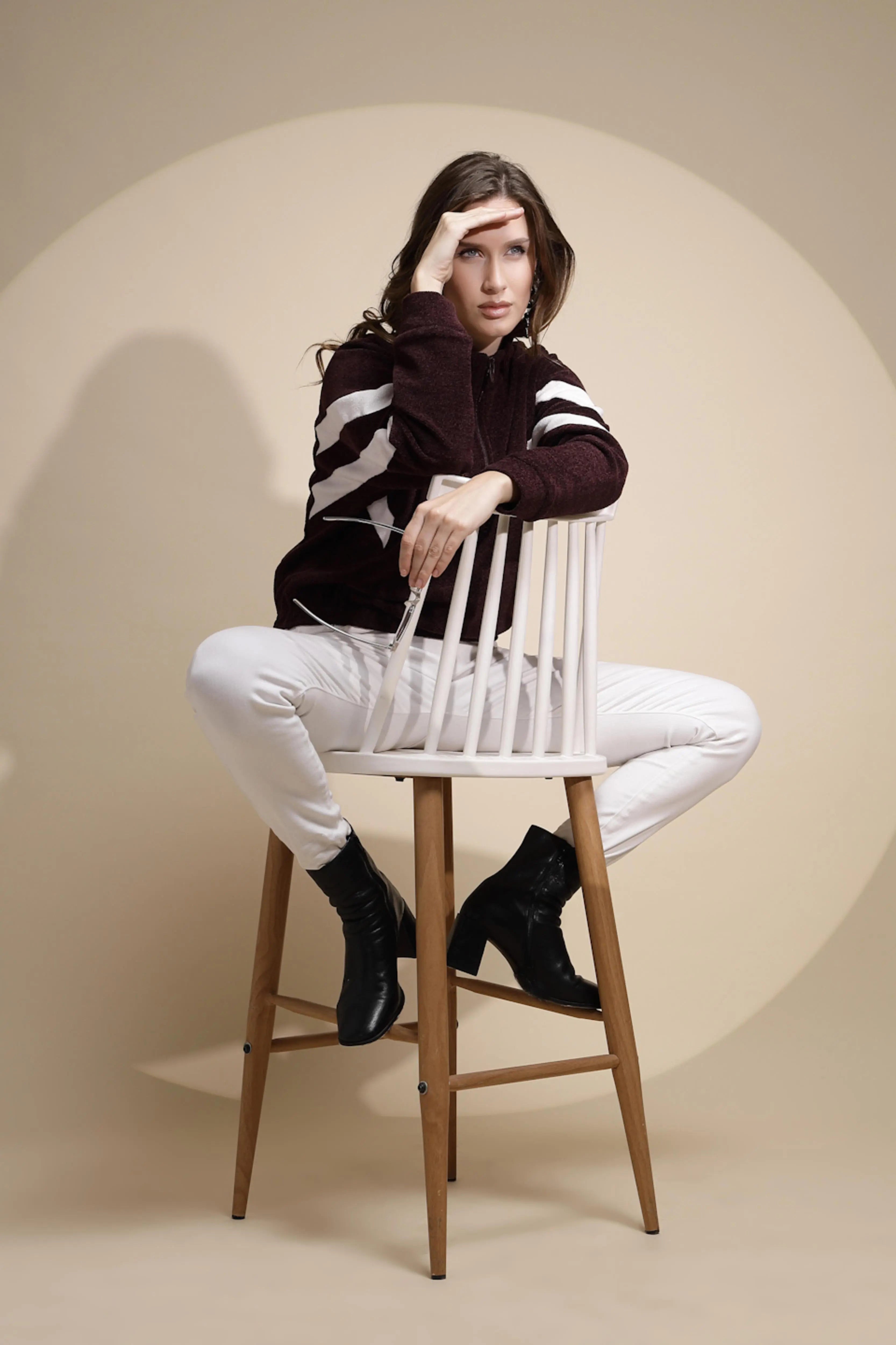 Wine Batwing ester Sweatshirt - Global Republic