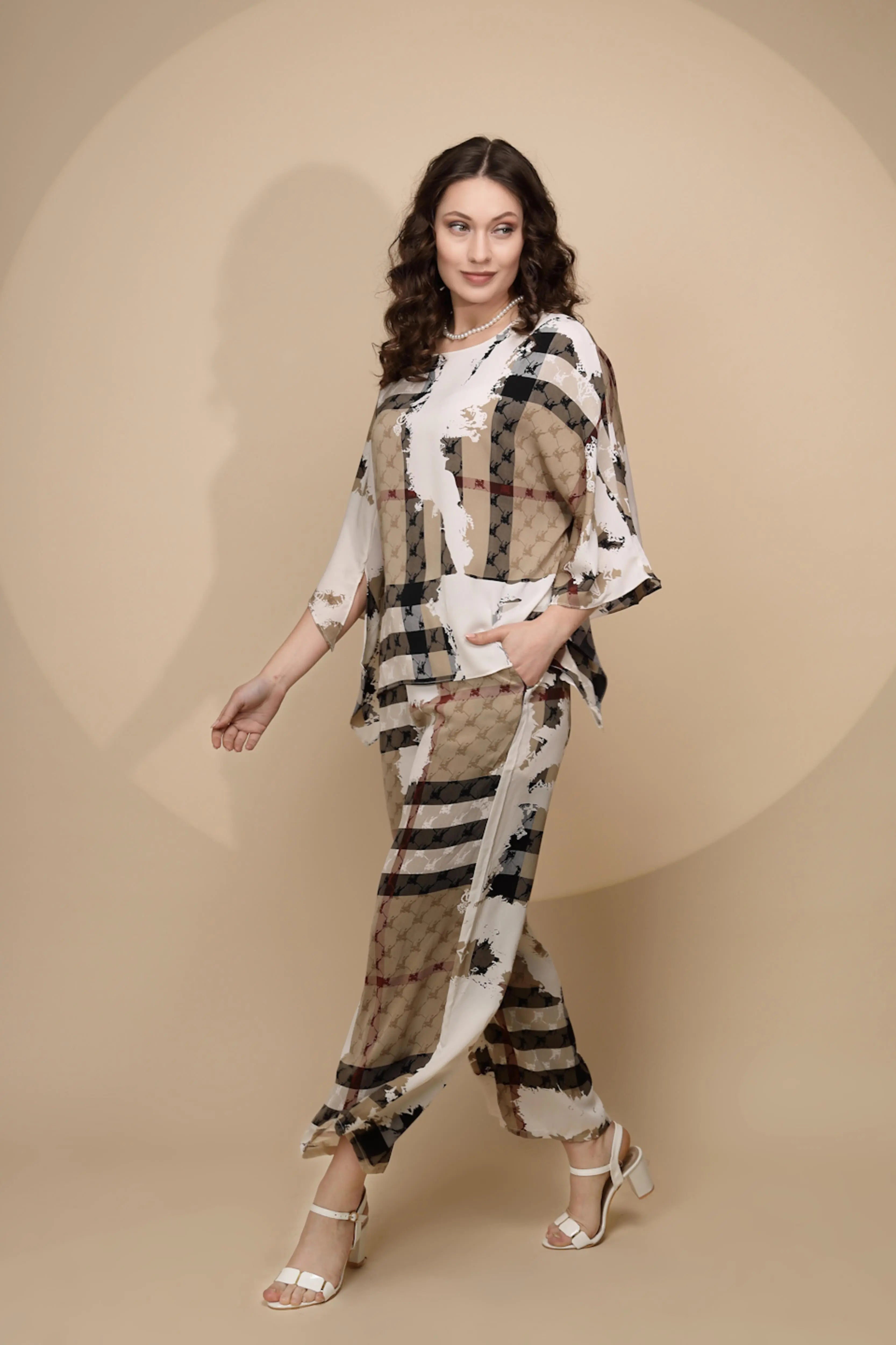 Khaki  Regular Fit Co-Ord Set - Global Republic