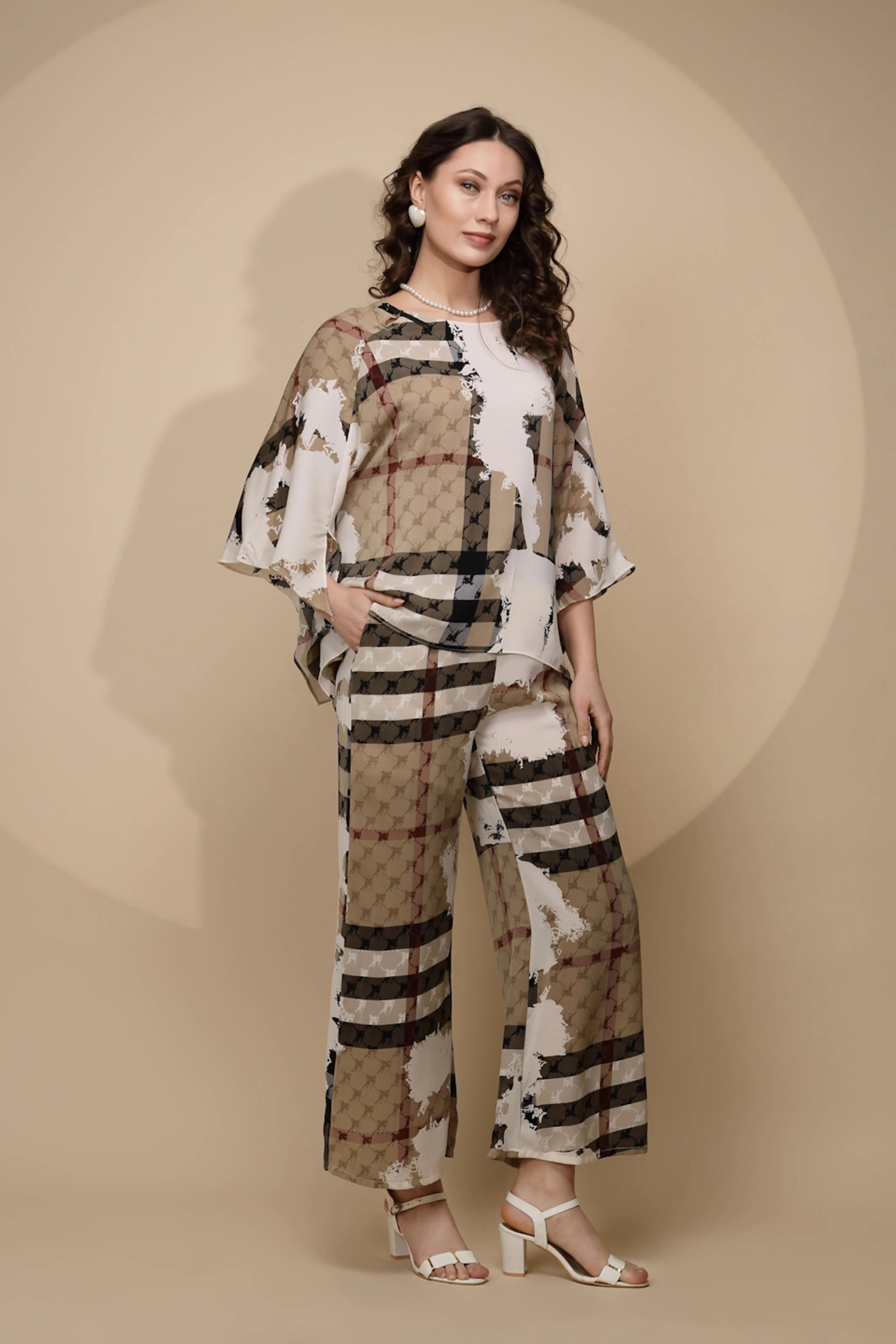 Khaki  Regular Fit Co-Ord Set - Global Republic