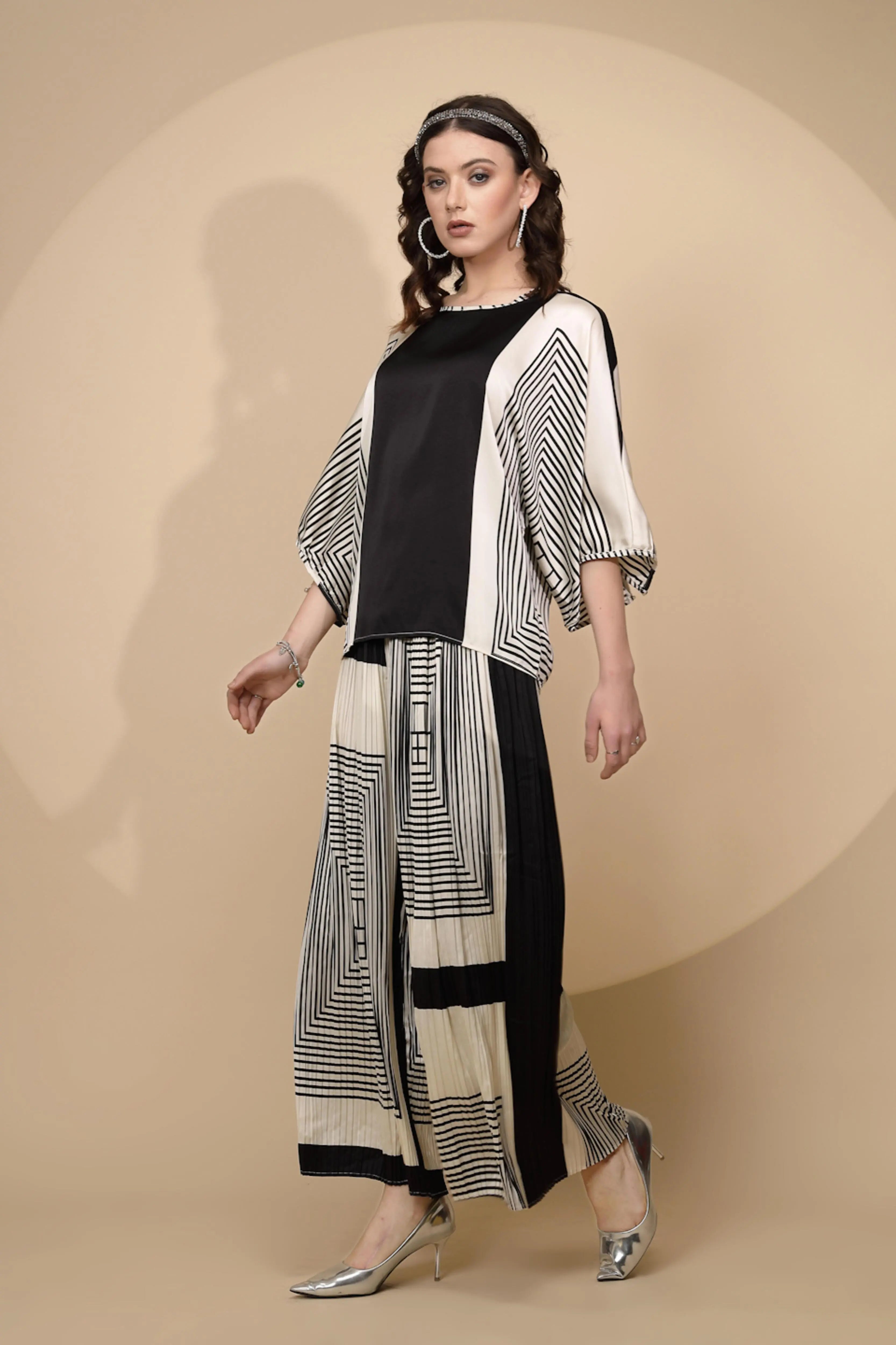 Black Regular Fit Co-Ord Set For Women - Global Republic