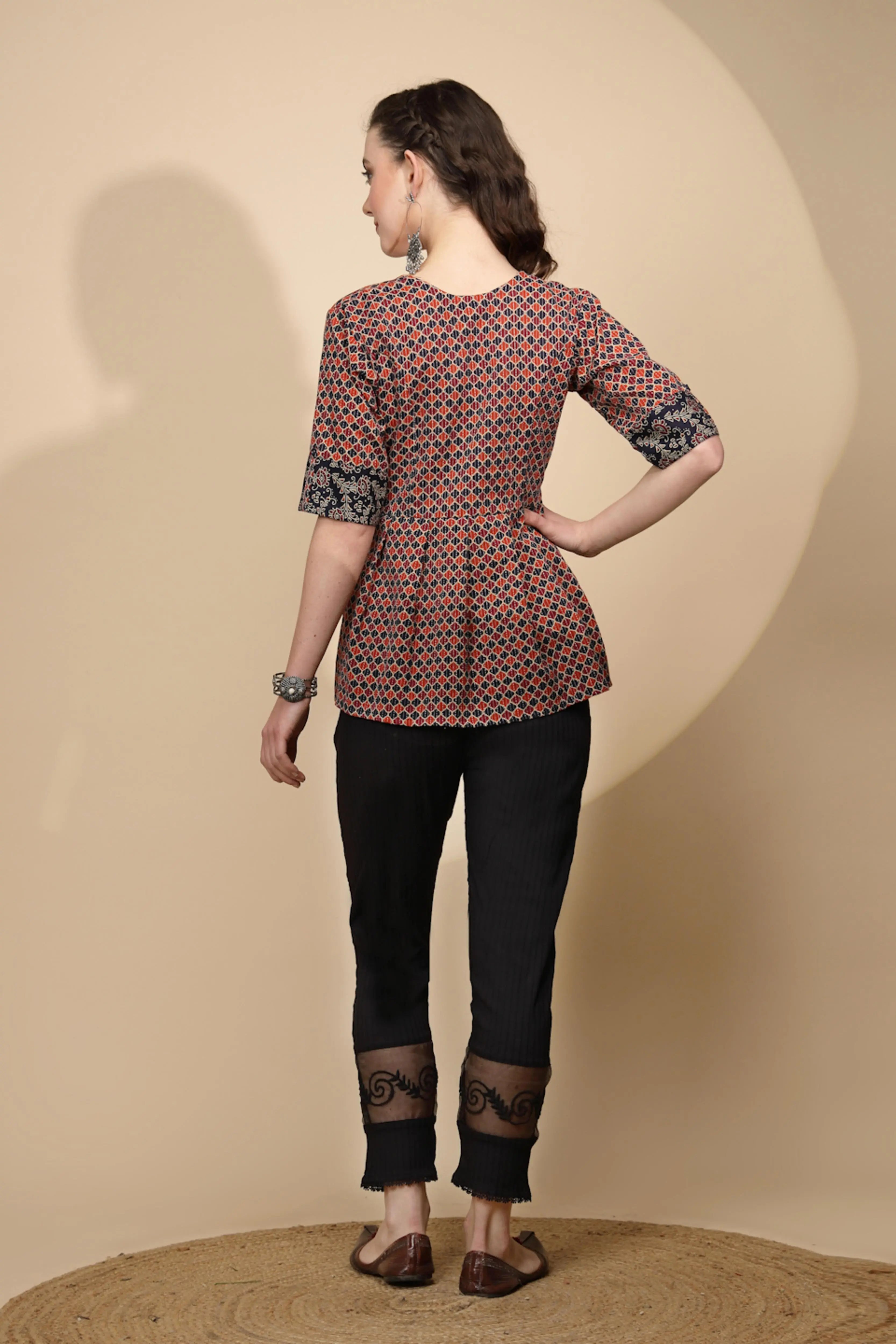 Maroon  Regular Fit Tunic For Women - Global Republic