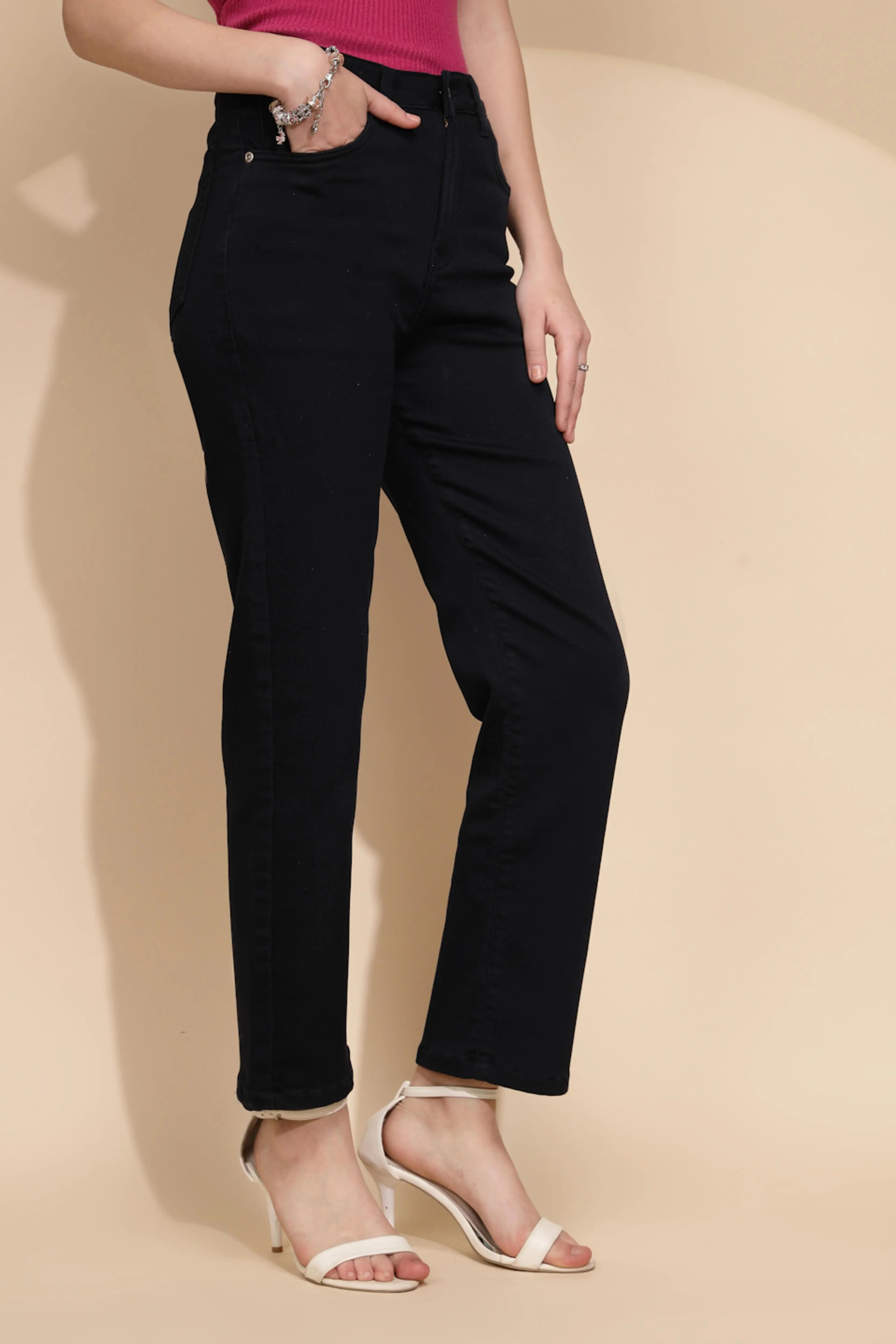 Navy Blue Cotton Blend Trouser - Global Republic