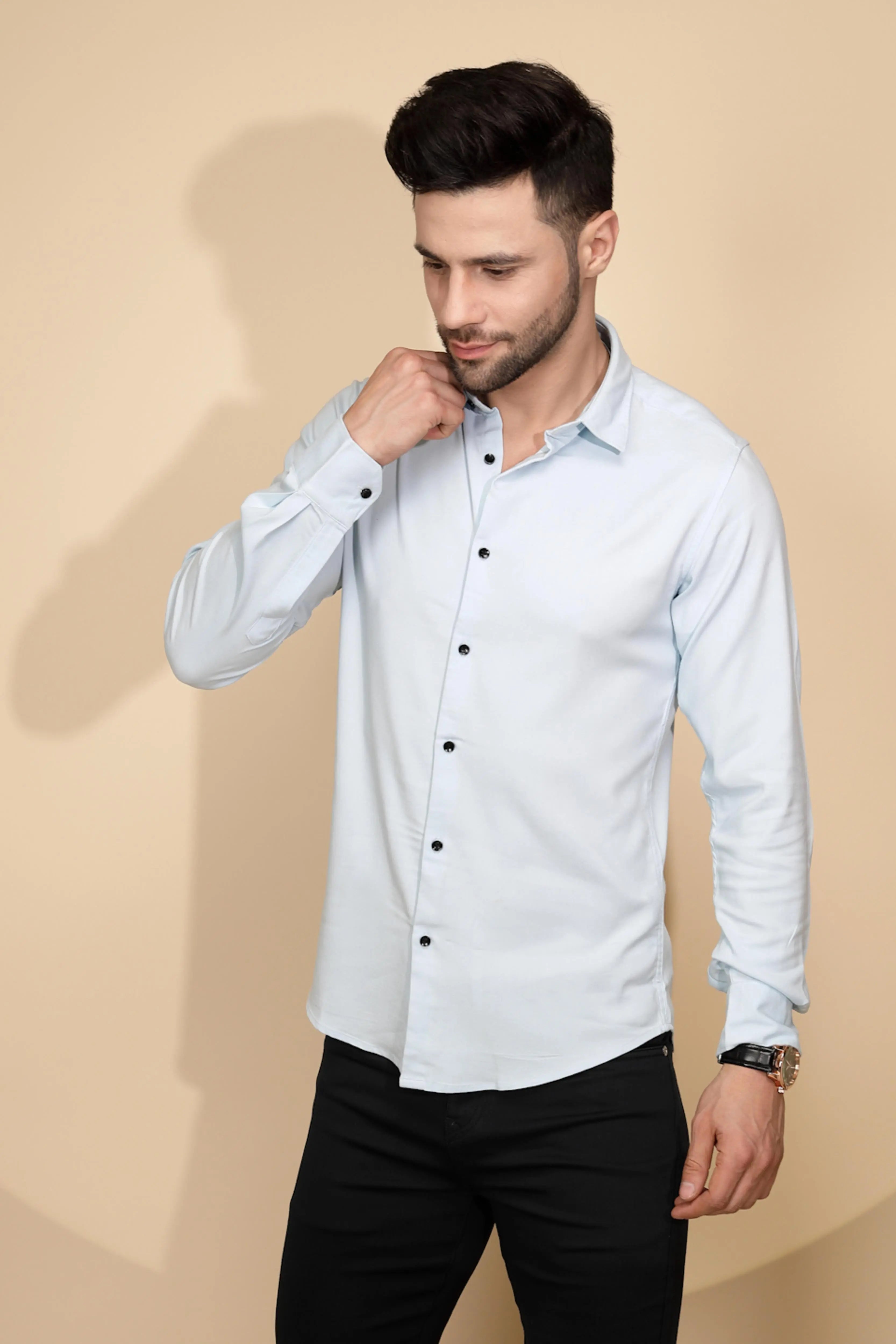 Blue  Tailored Fit Shirt - Global Republic