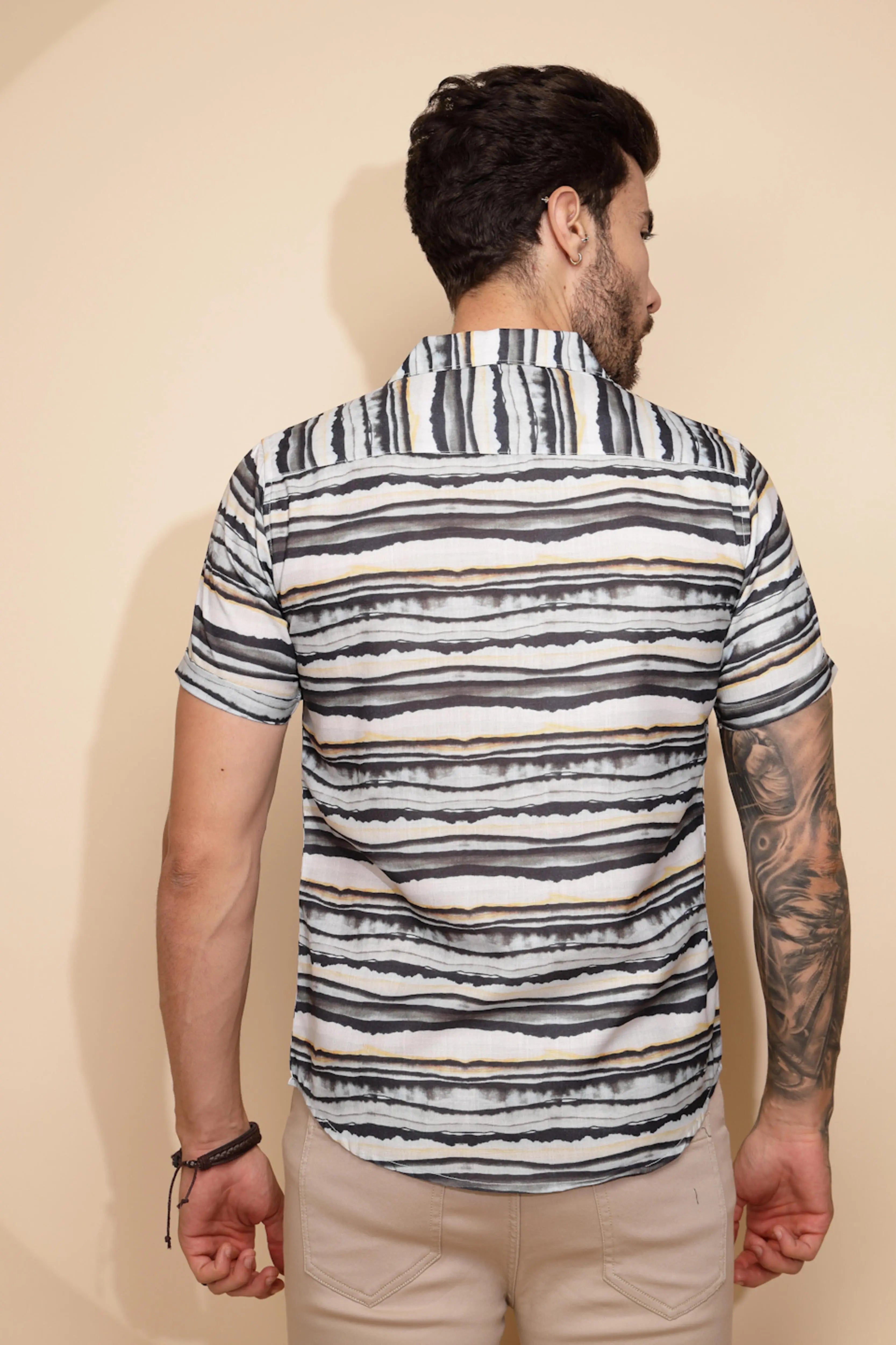 Multicolor Rayon Regular Fit Shirt For Men - Global Republic