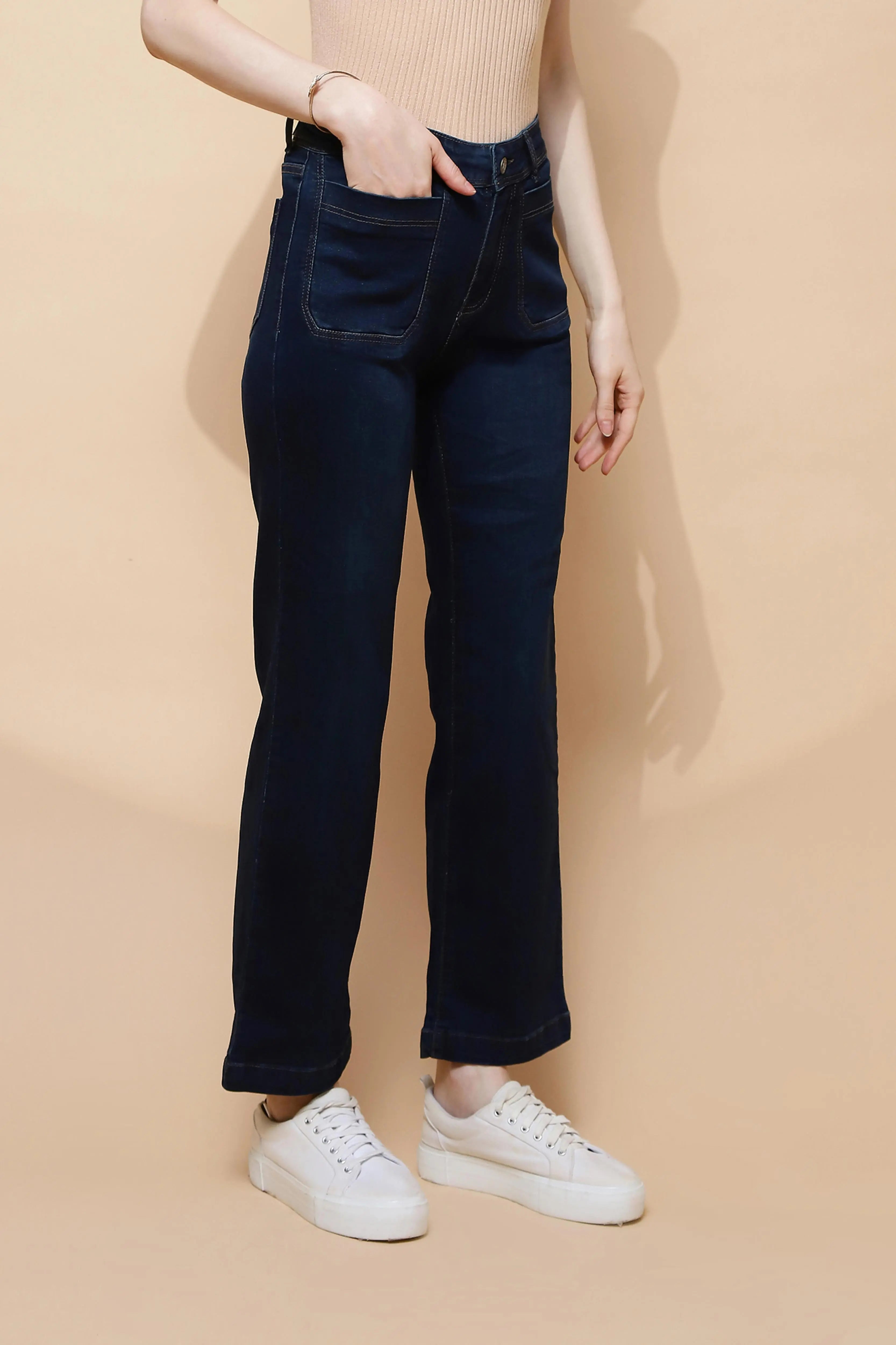 Blue Straight Relaxed Fit Jeans - Global Republic