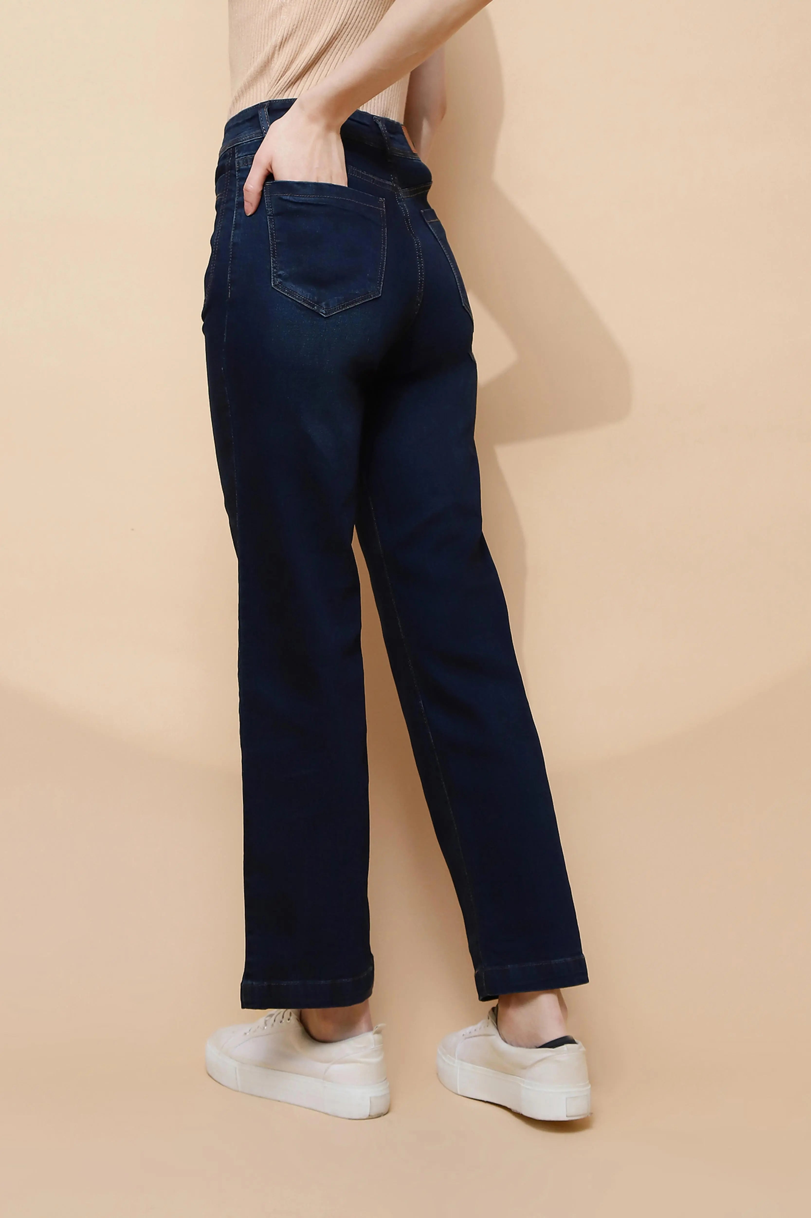 Blue Straight Relaxed Fit Jeans - Global Republic
