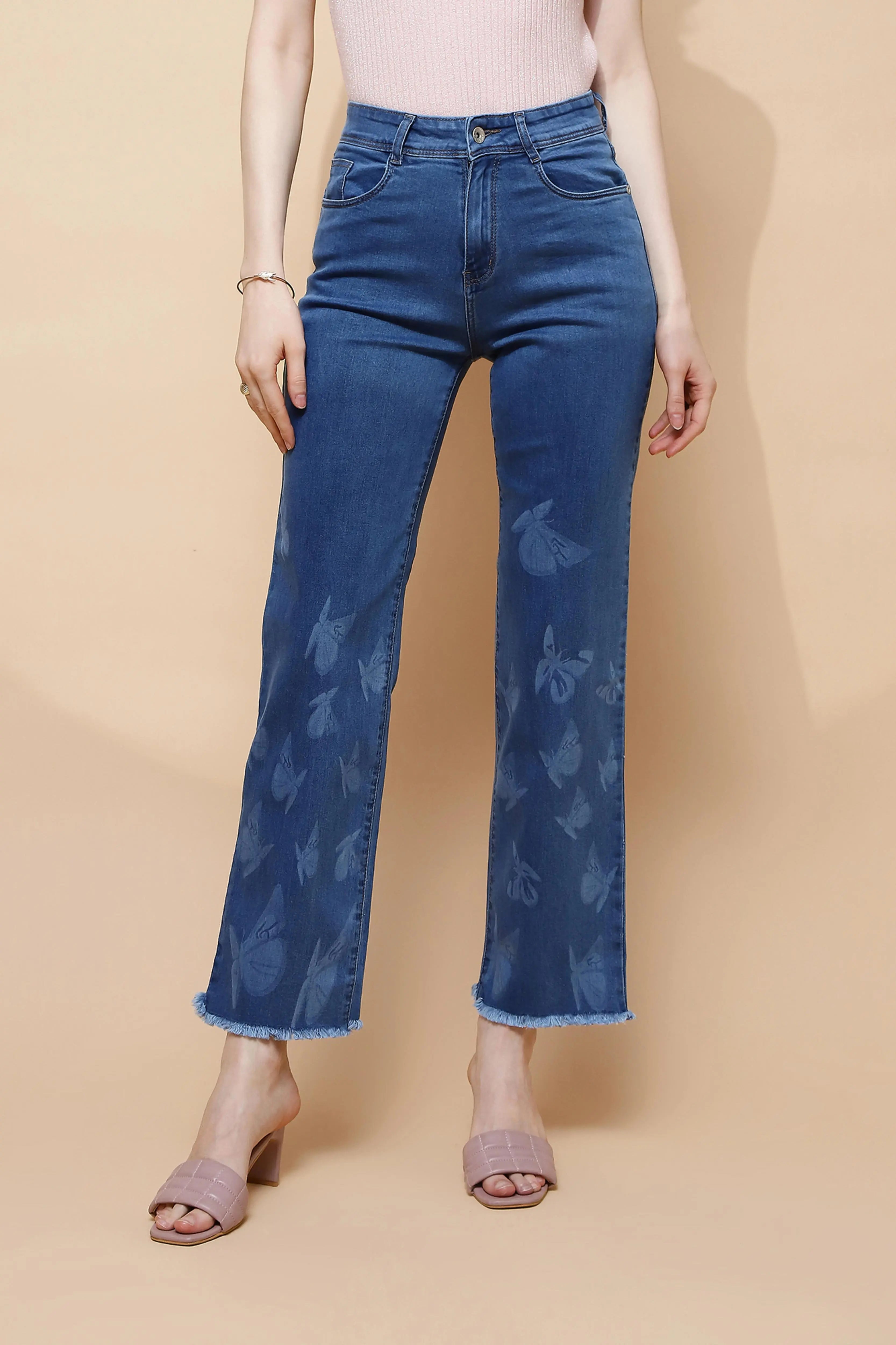 Blue Straight Slim Fit Jeans - Global Republic