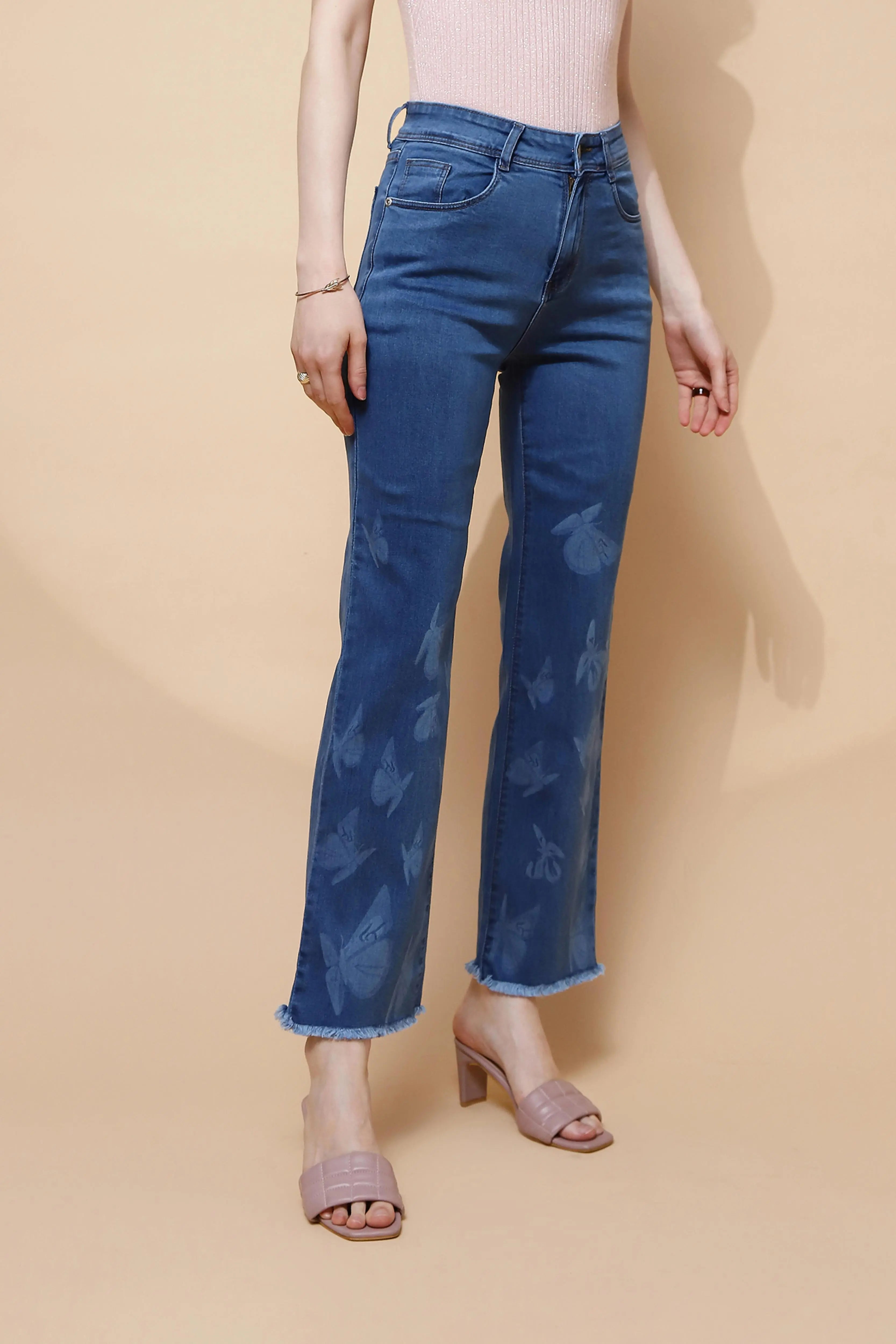 Blue Straight Slim Fit Jeans - Global Republic
