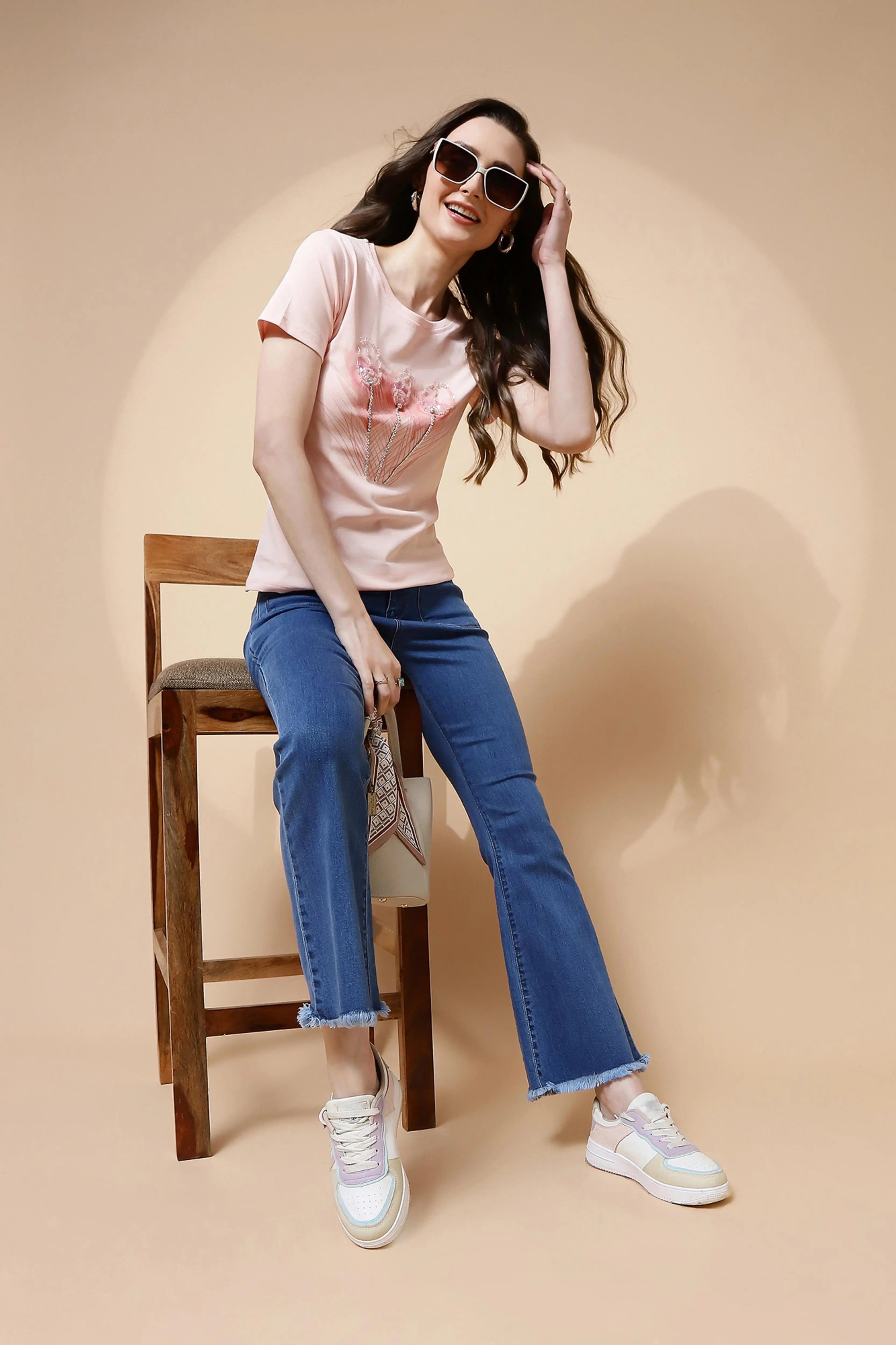 Blue Bootcut Slim Fit Jeans - Global Republic