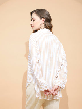 White Striped Cotton Shirt