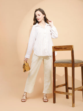 White Striped Cotton Shirt