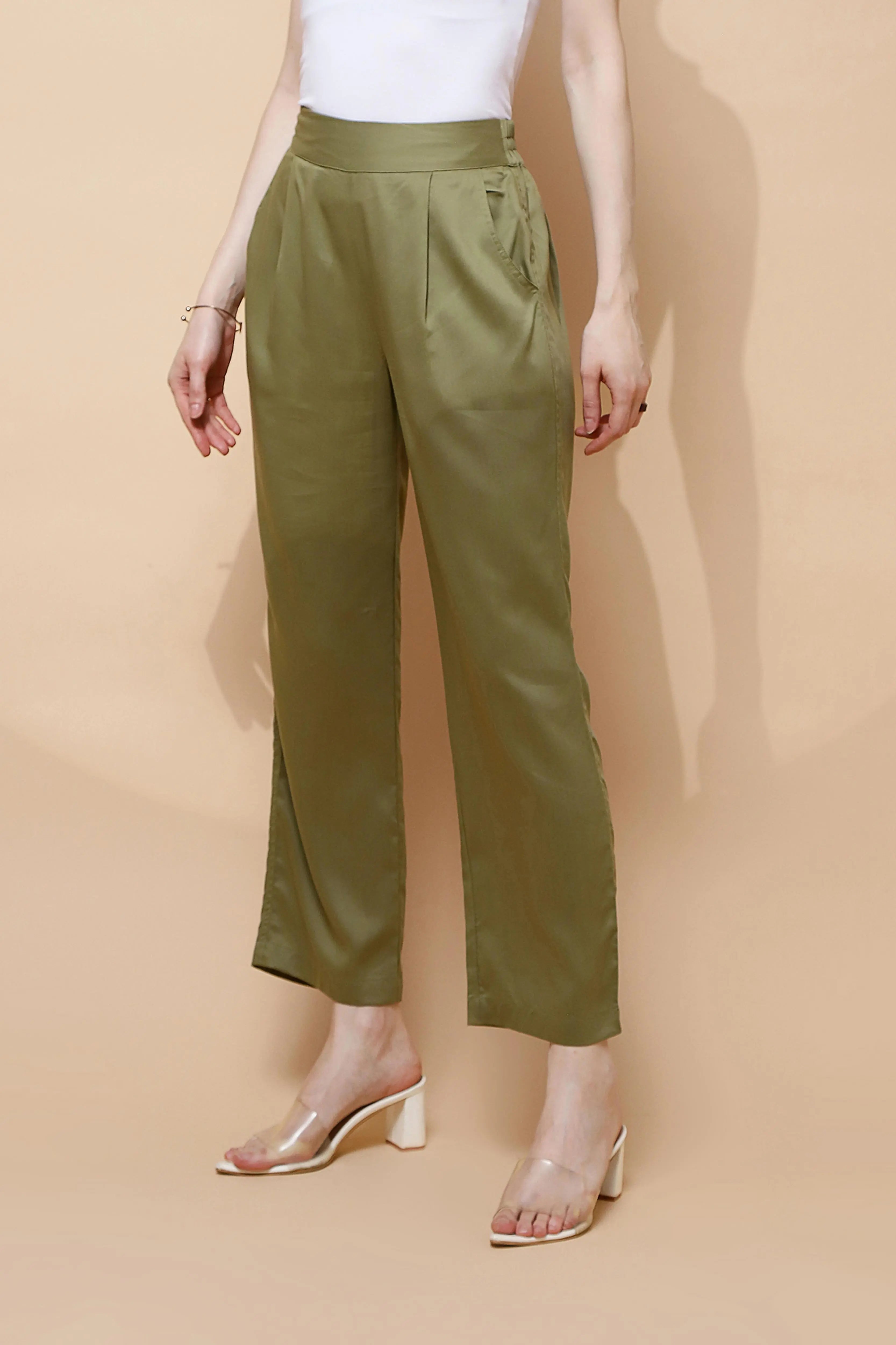 Avocado Rayon Relaxed Fit Lower - Global Republic
