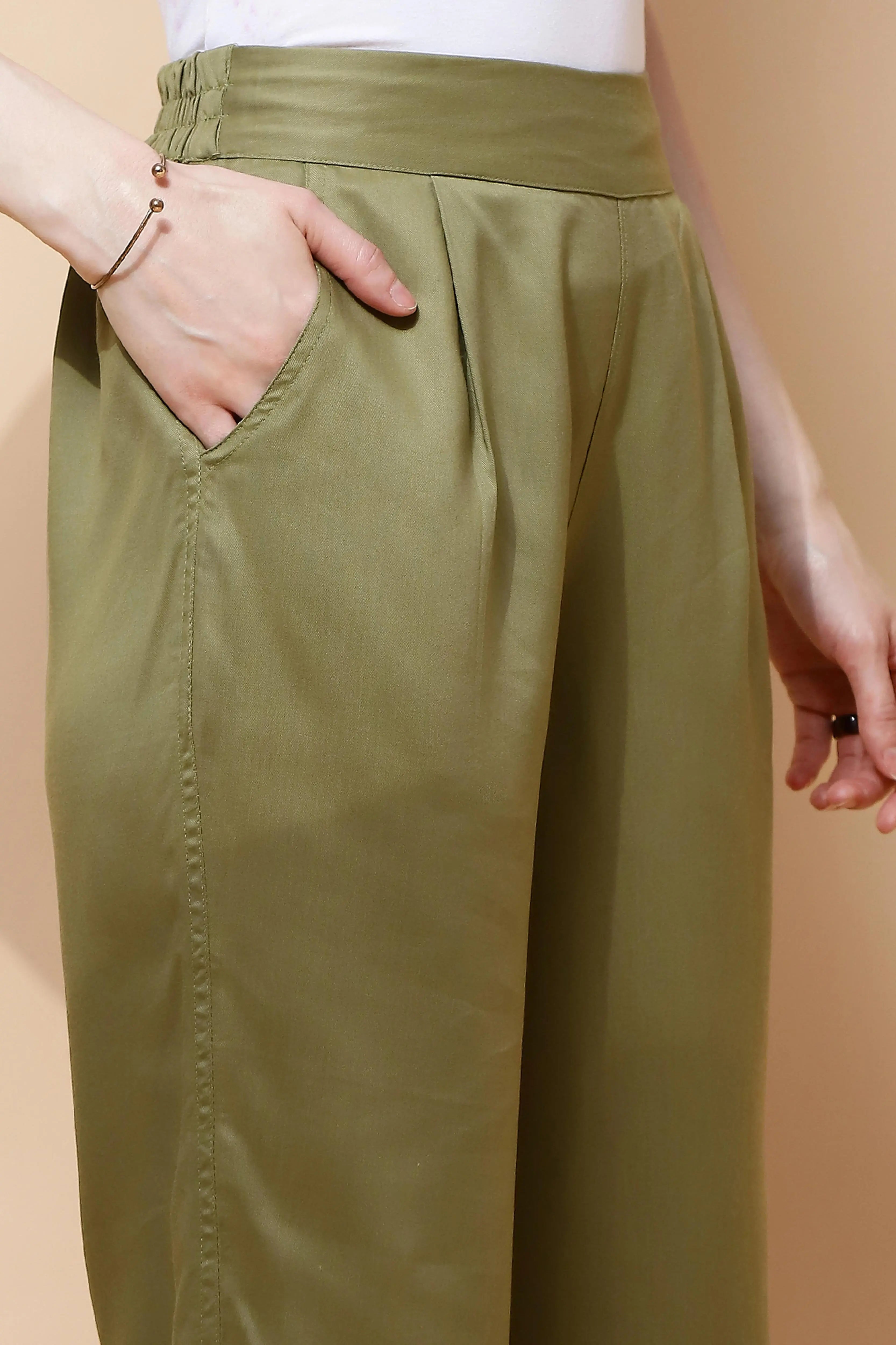 Avocado Rayon Relaxed Fit Lower - Global Republic