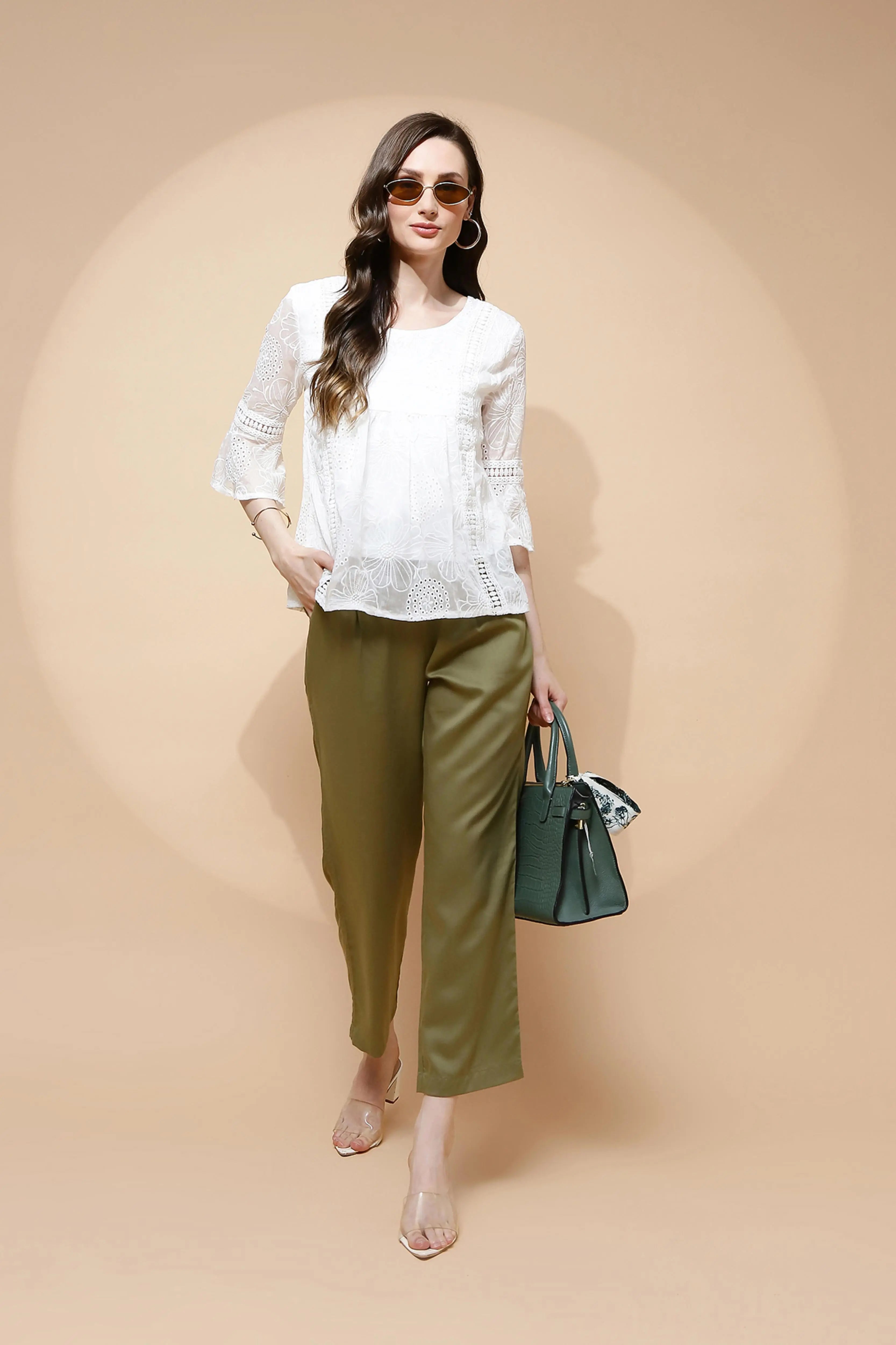 Avocado Rayon Relaxed Fit Lower - Global Republic