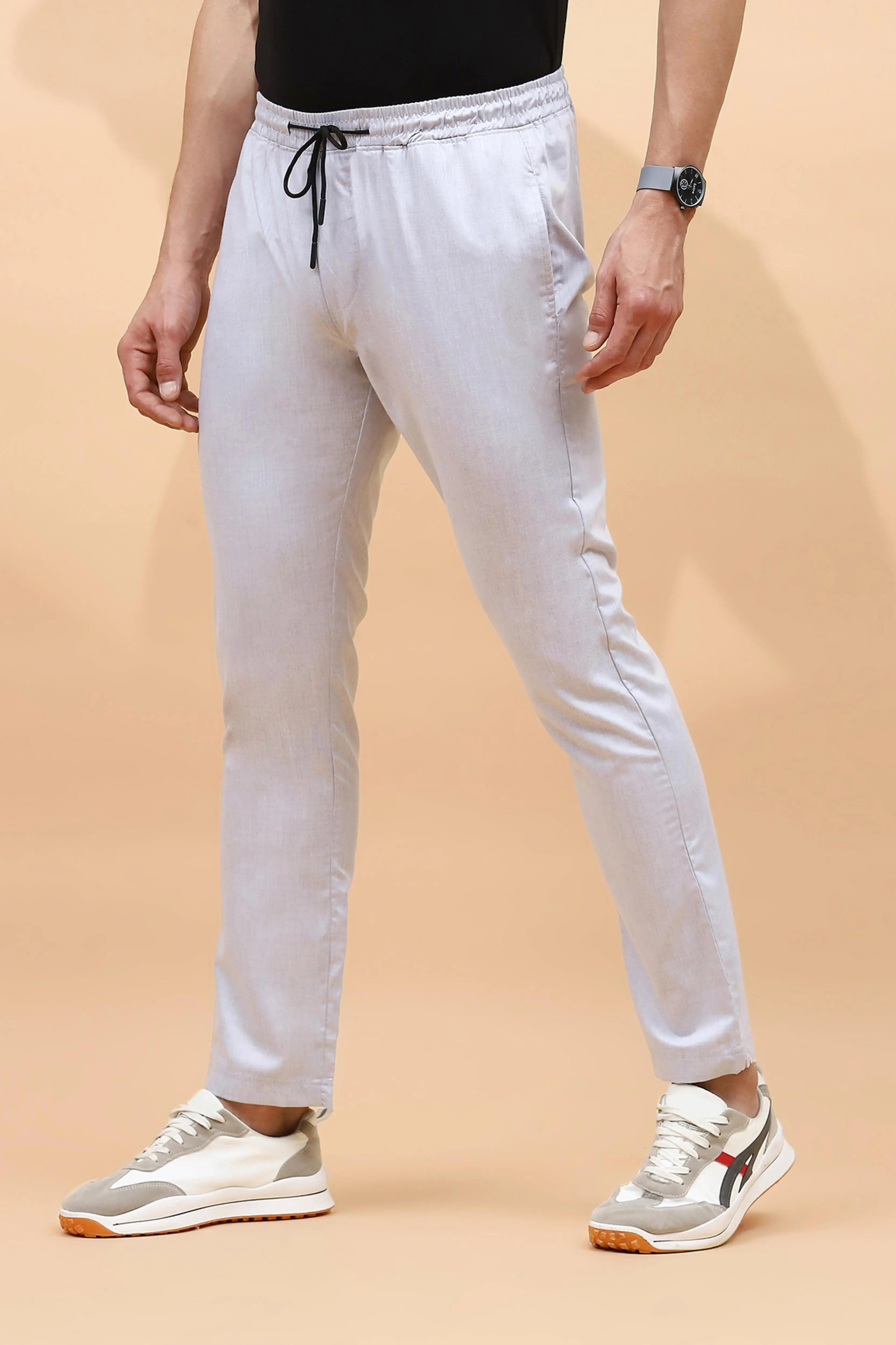 Grey  Regular Fit Lower For Men - Global Republic