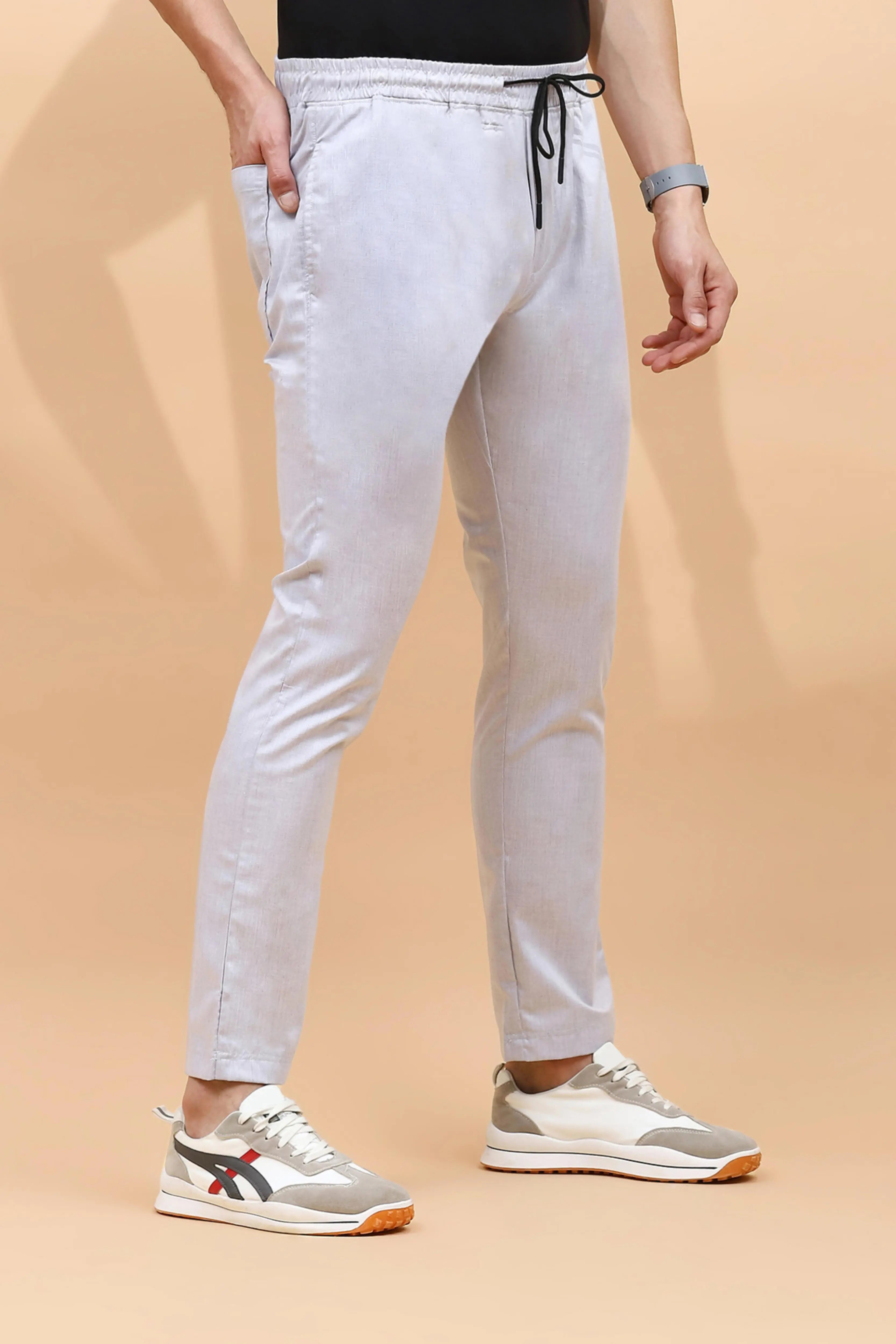 Grey  Regular Fit Lower For Men - Global Republic