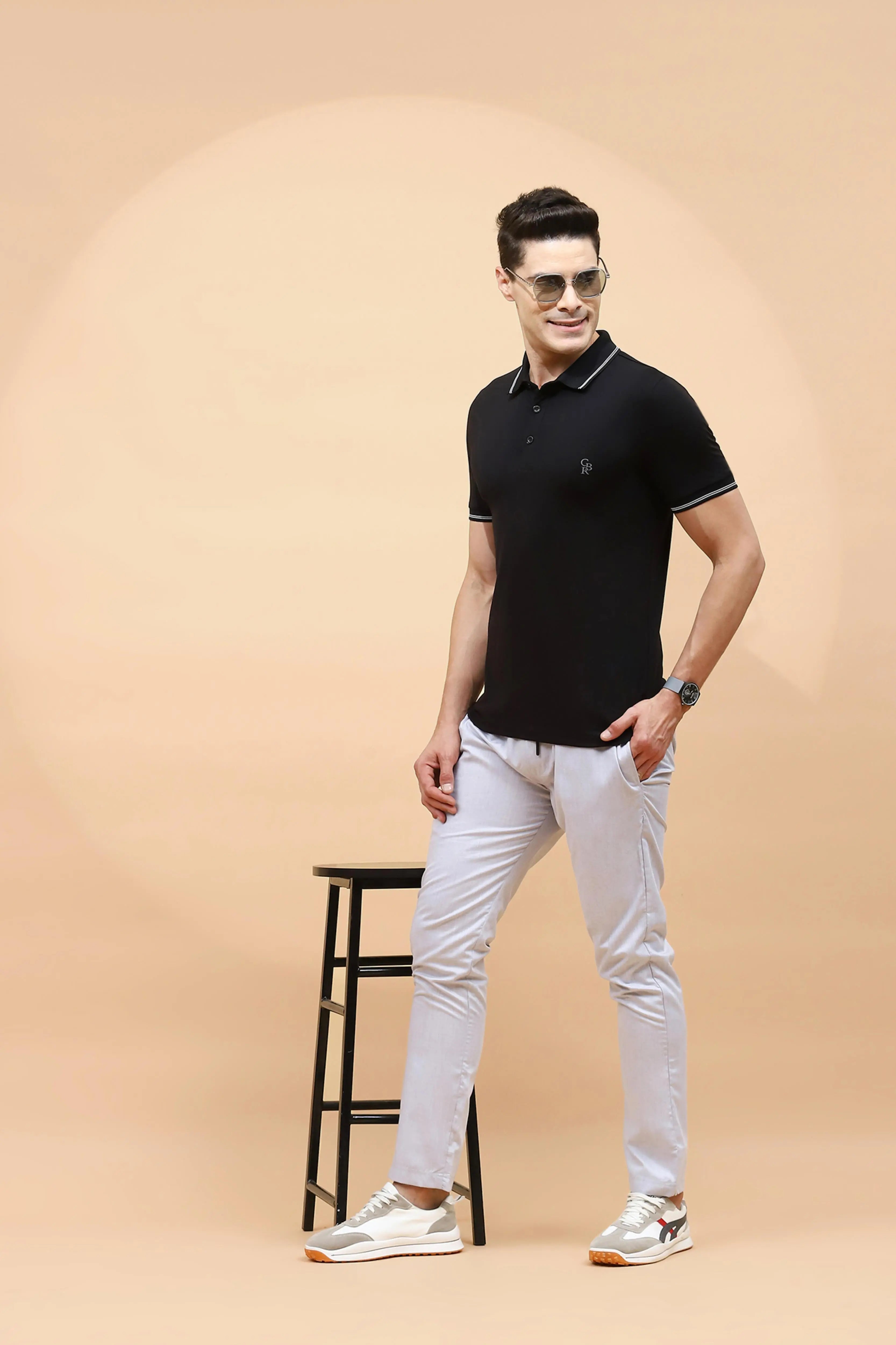 Grey Regular Fit Lower For Men - Global Republic