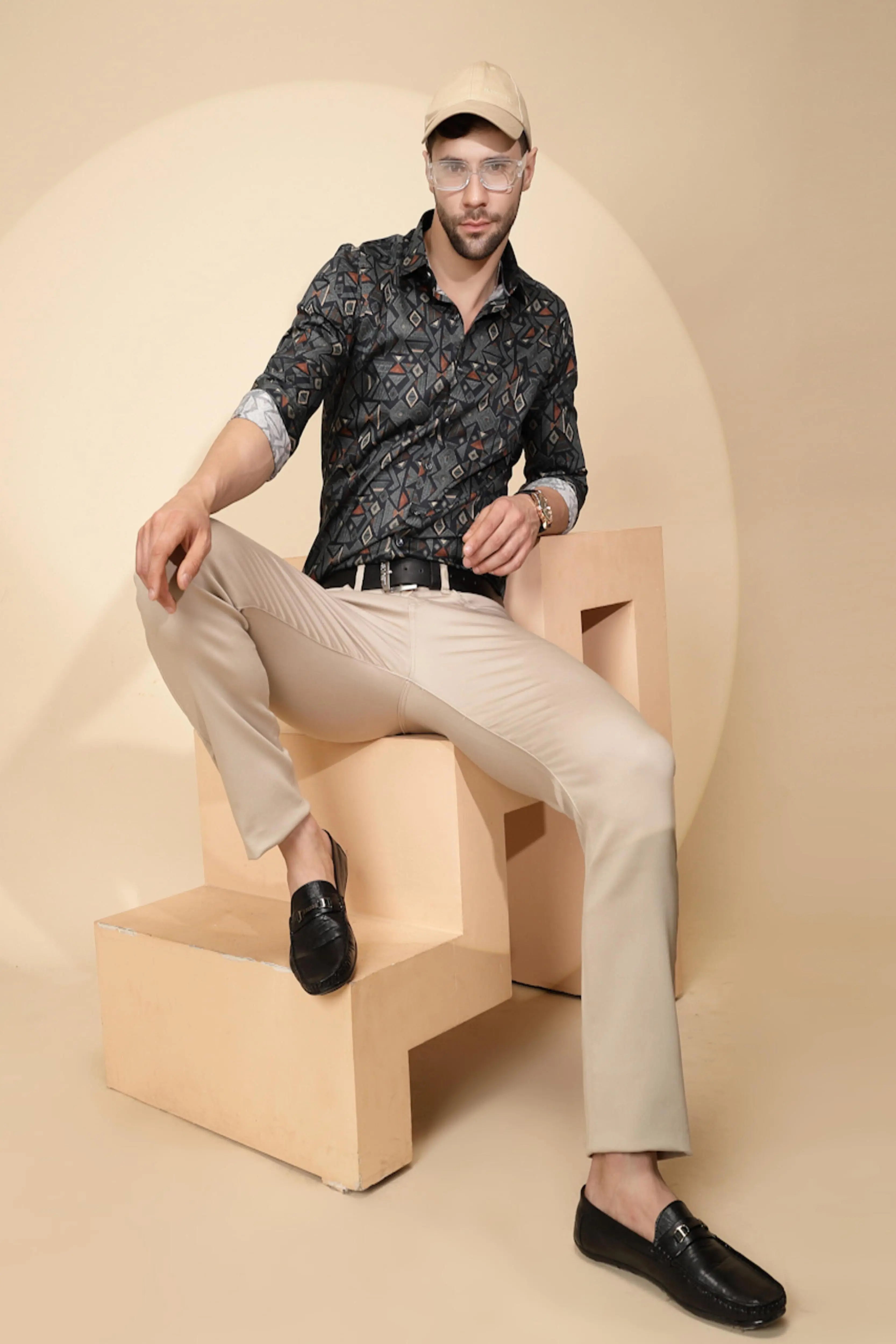 Teal Aztec Cotton Shirt - Global Republic
