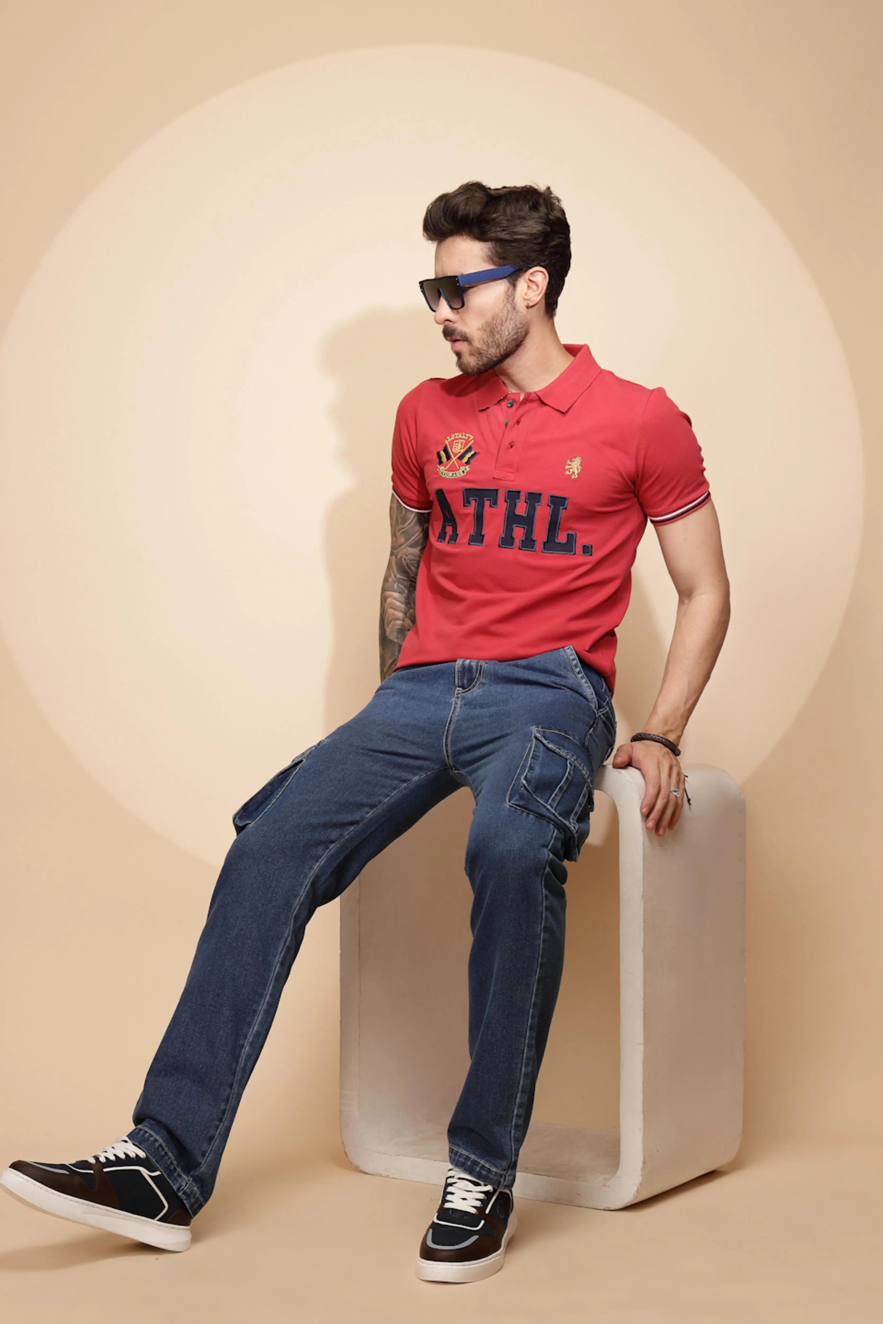 Printed Cotton Blend T-Shirt - Global Republic