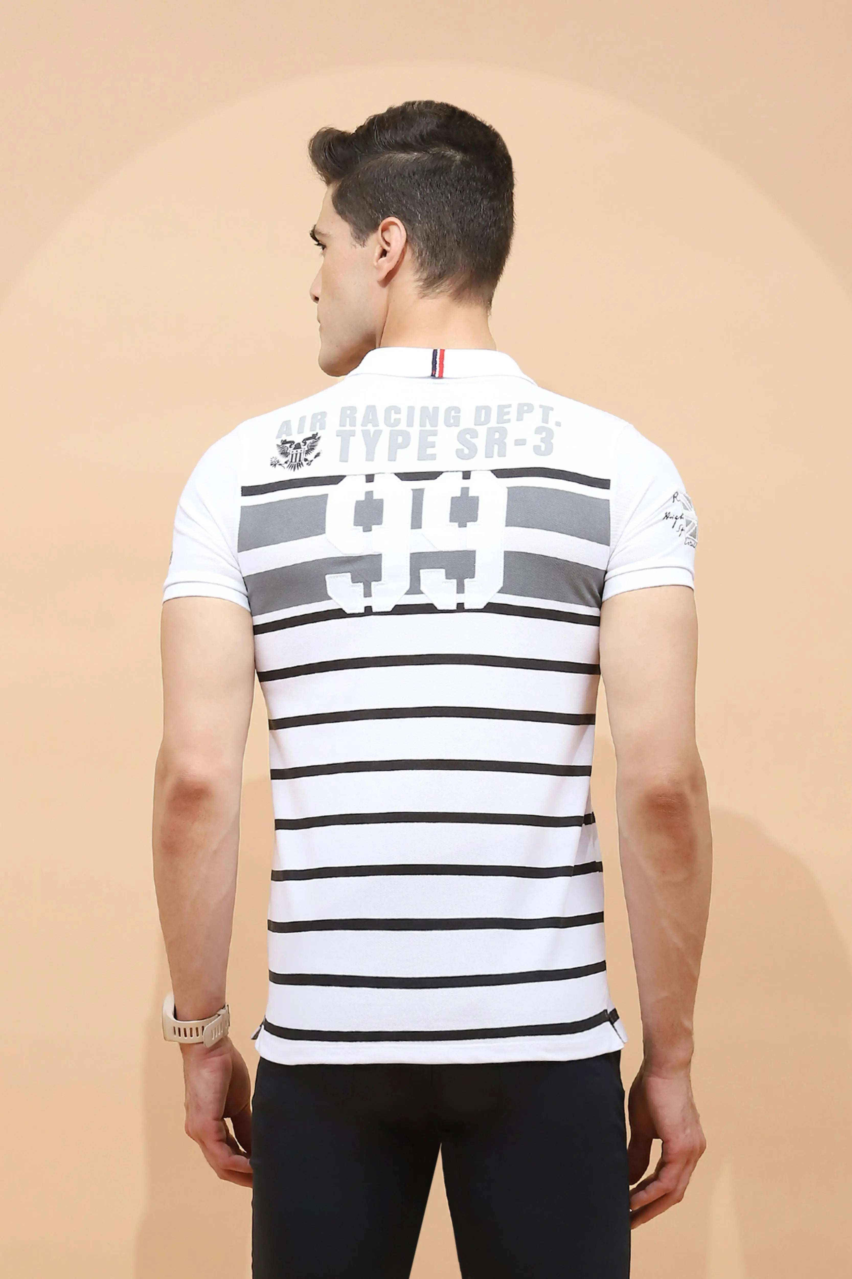 Grey cotton Regular Fit T-Shirt For Men - Global Republic
