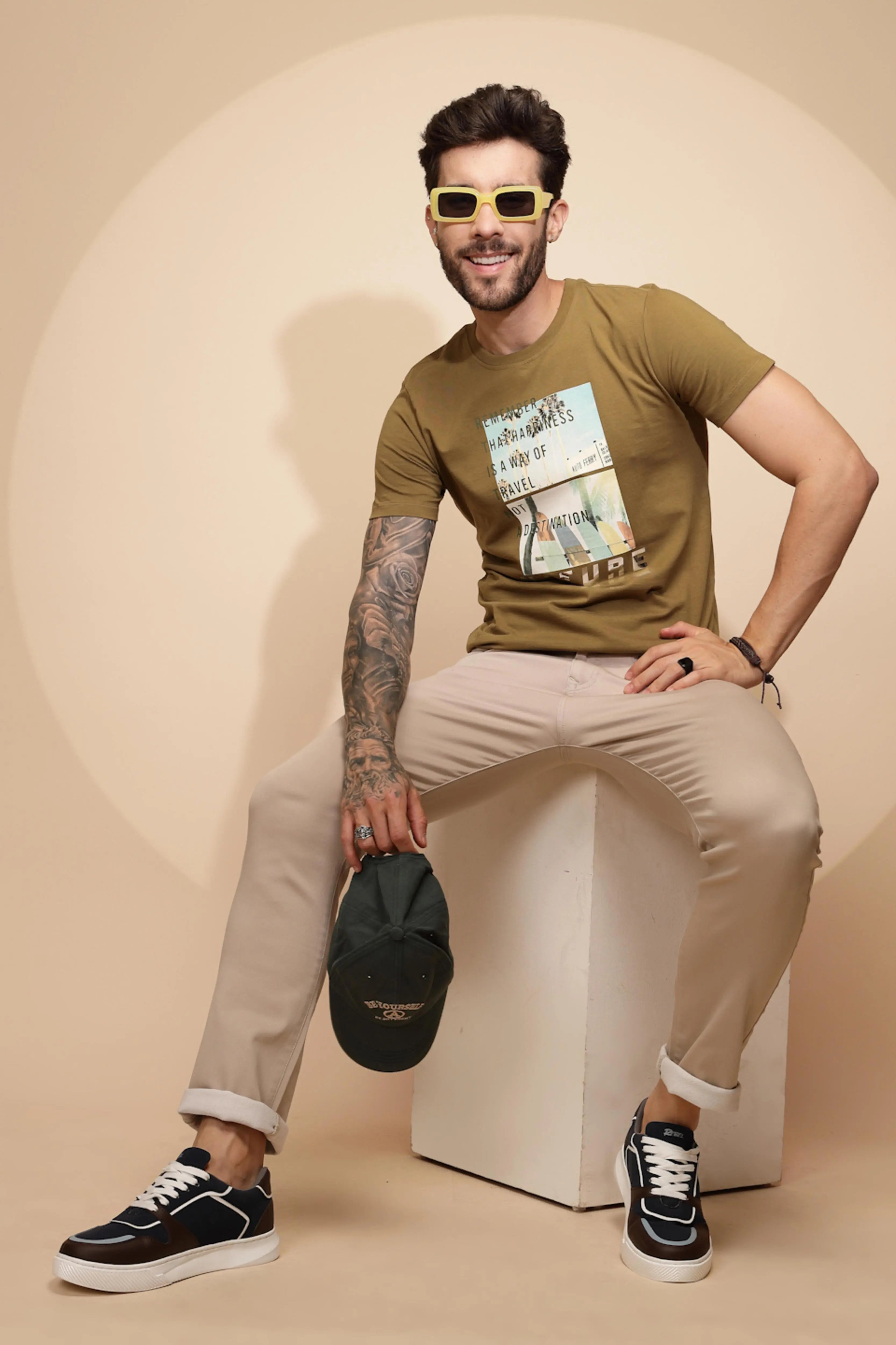 Ochre Nature Cotton T-Shirt