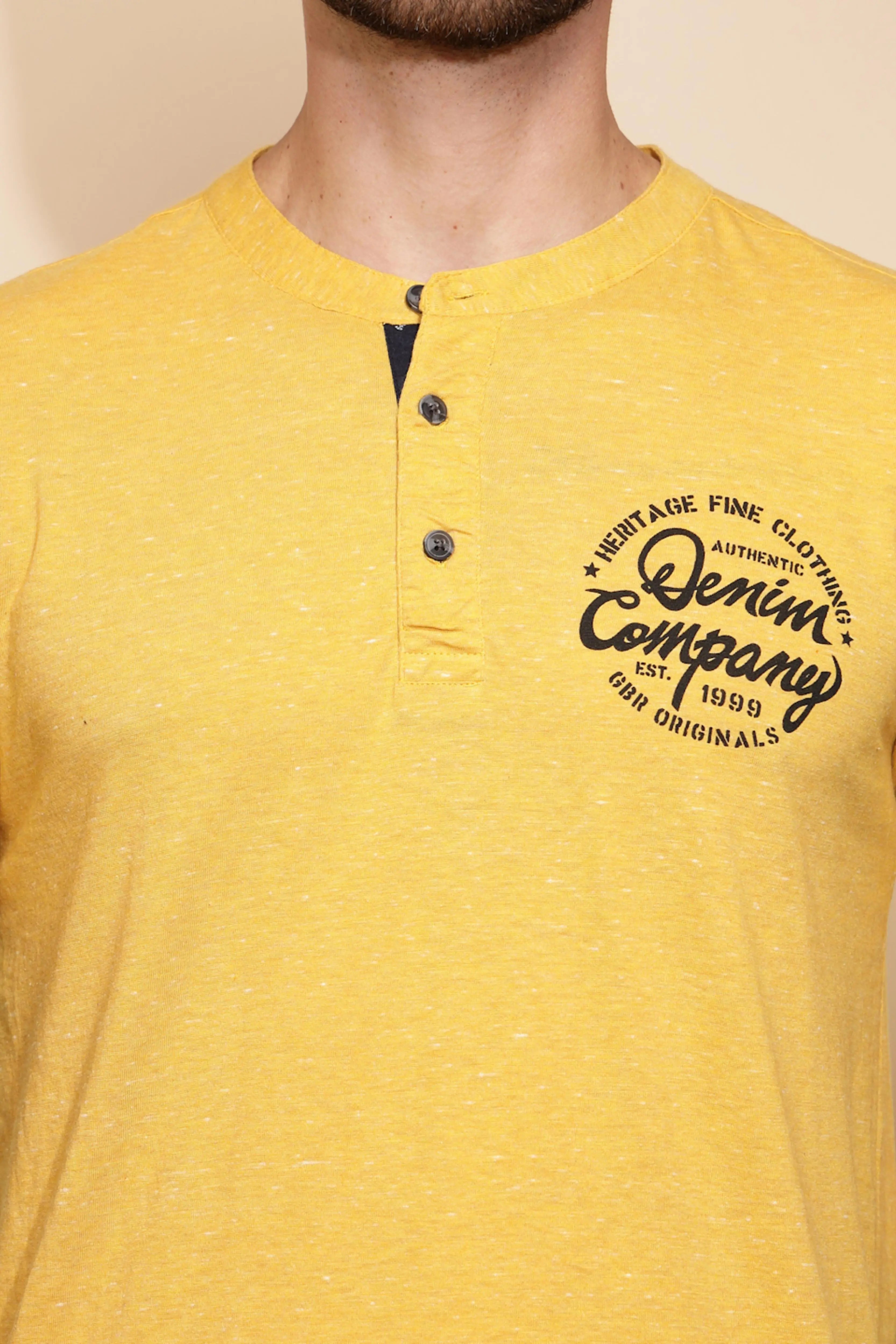 Yellow Cotton Slim Fit Night Suit Set - Global Republic