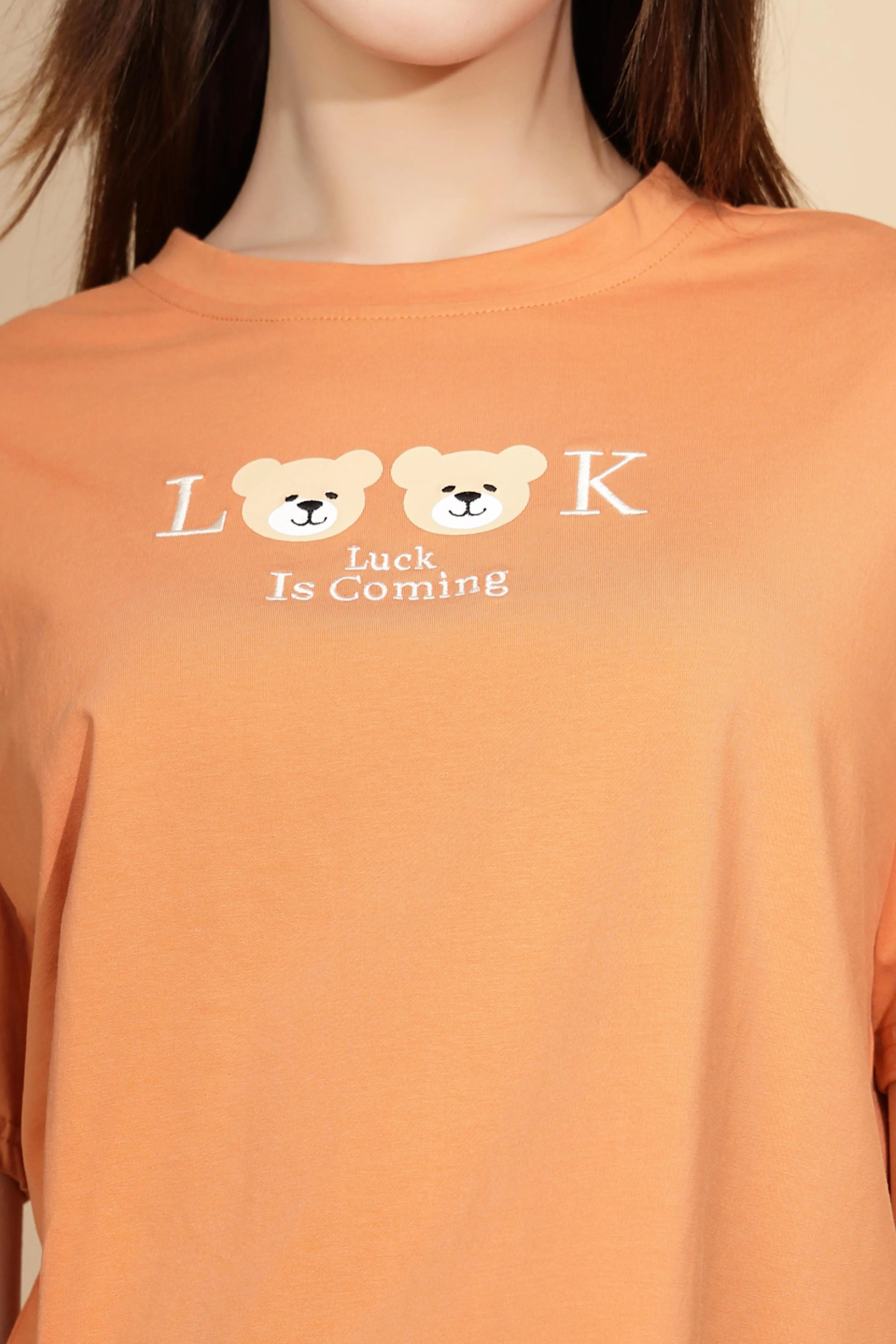 Orange Cotton Blend Graphic Top - Global Republic