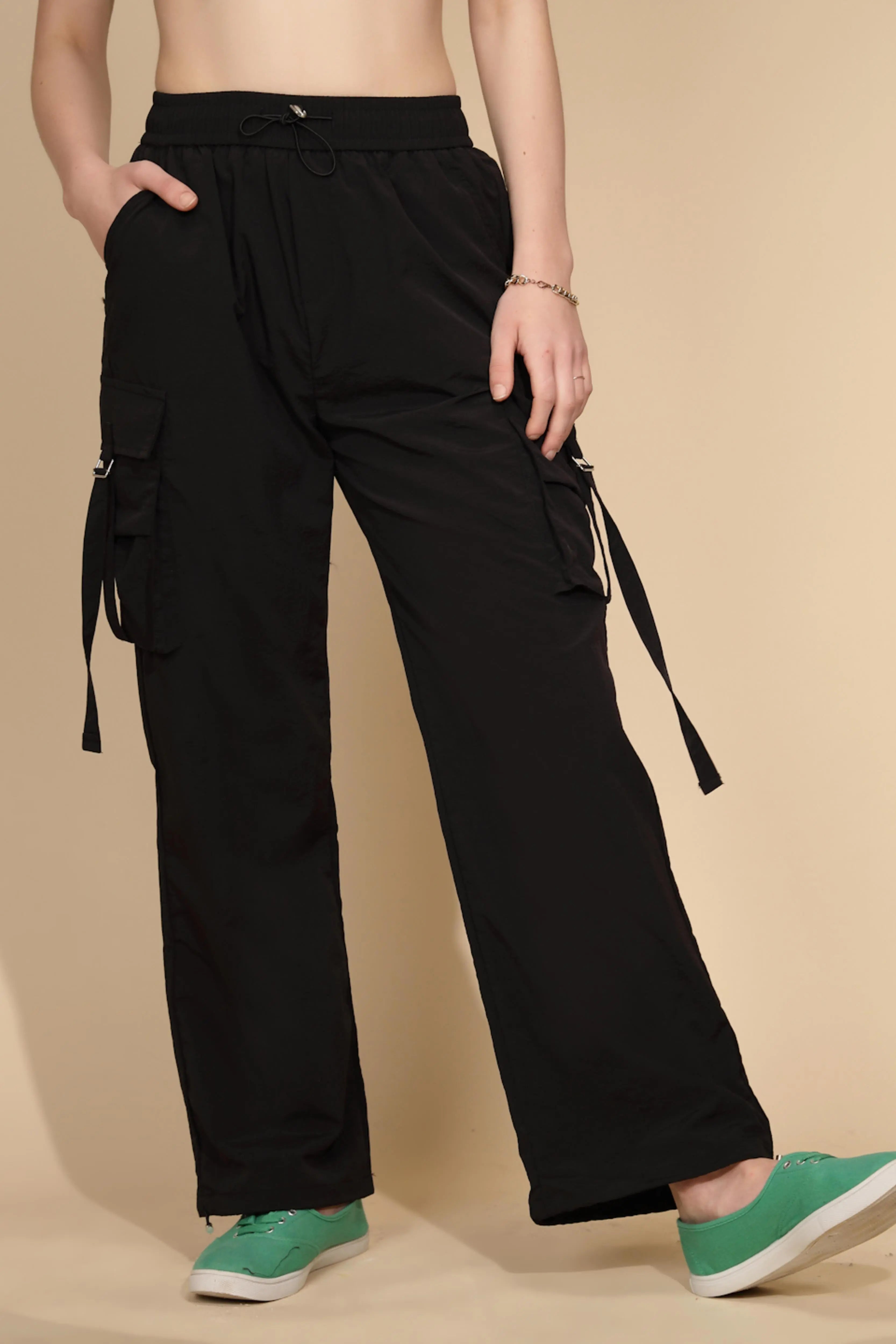 Black  Loose Fit Jogger - Global Republic