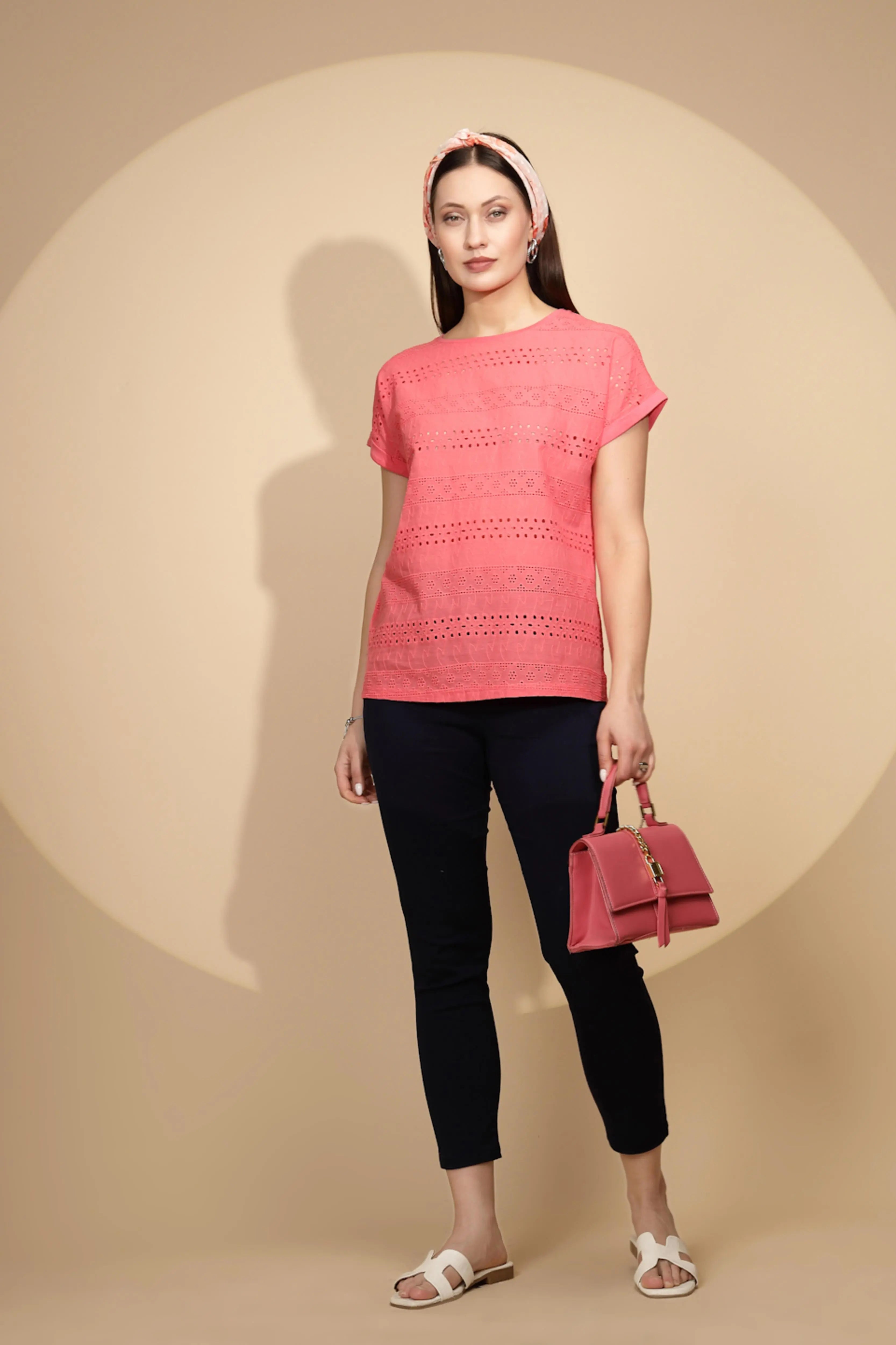 Pink Schiffili Cotton Top - Global Republic