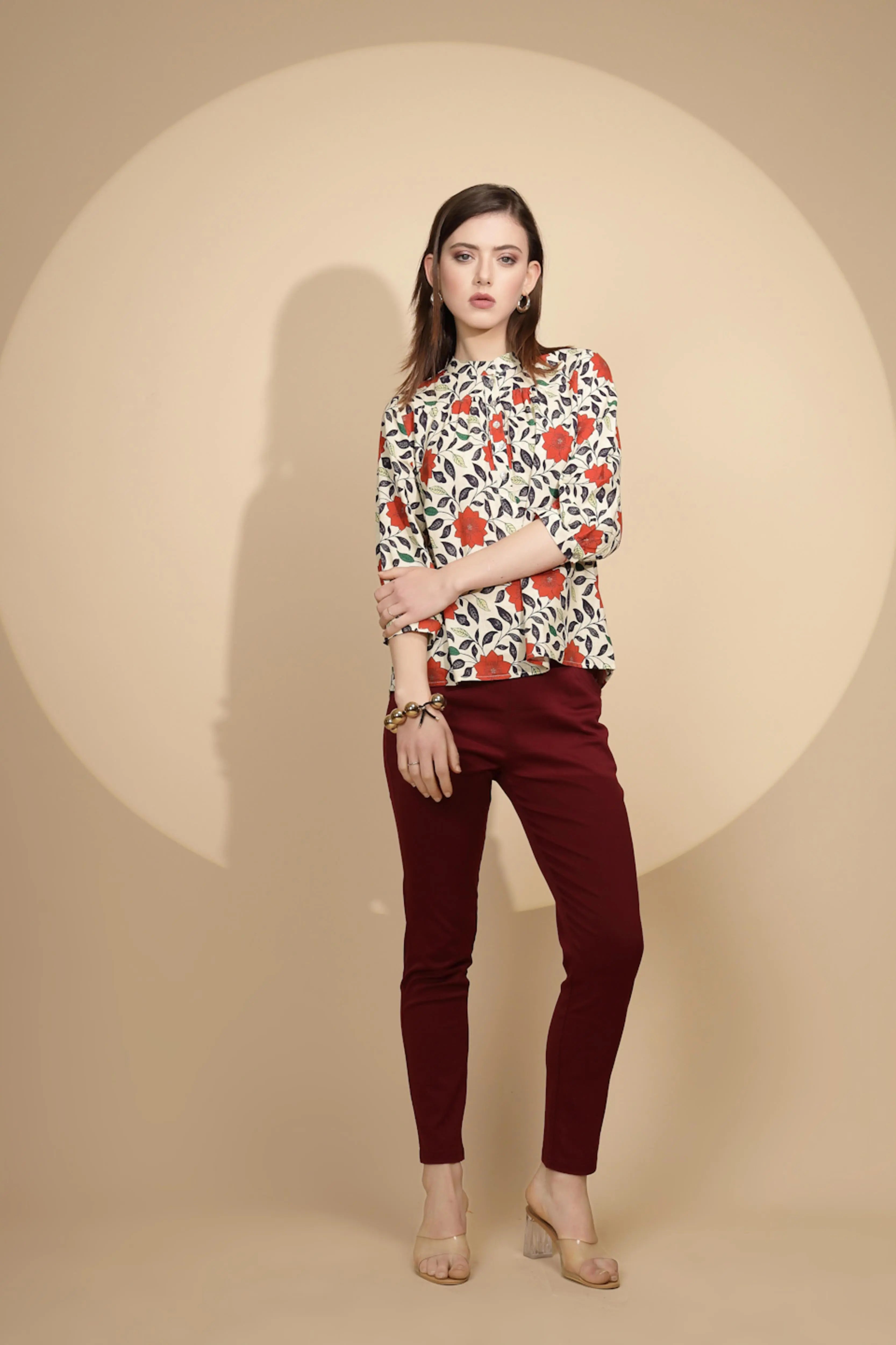 Red Floral Cotton Top - Global Republic