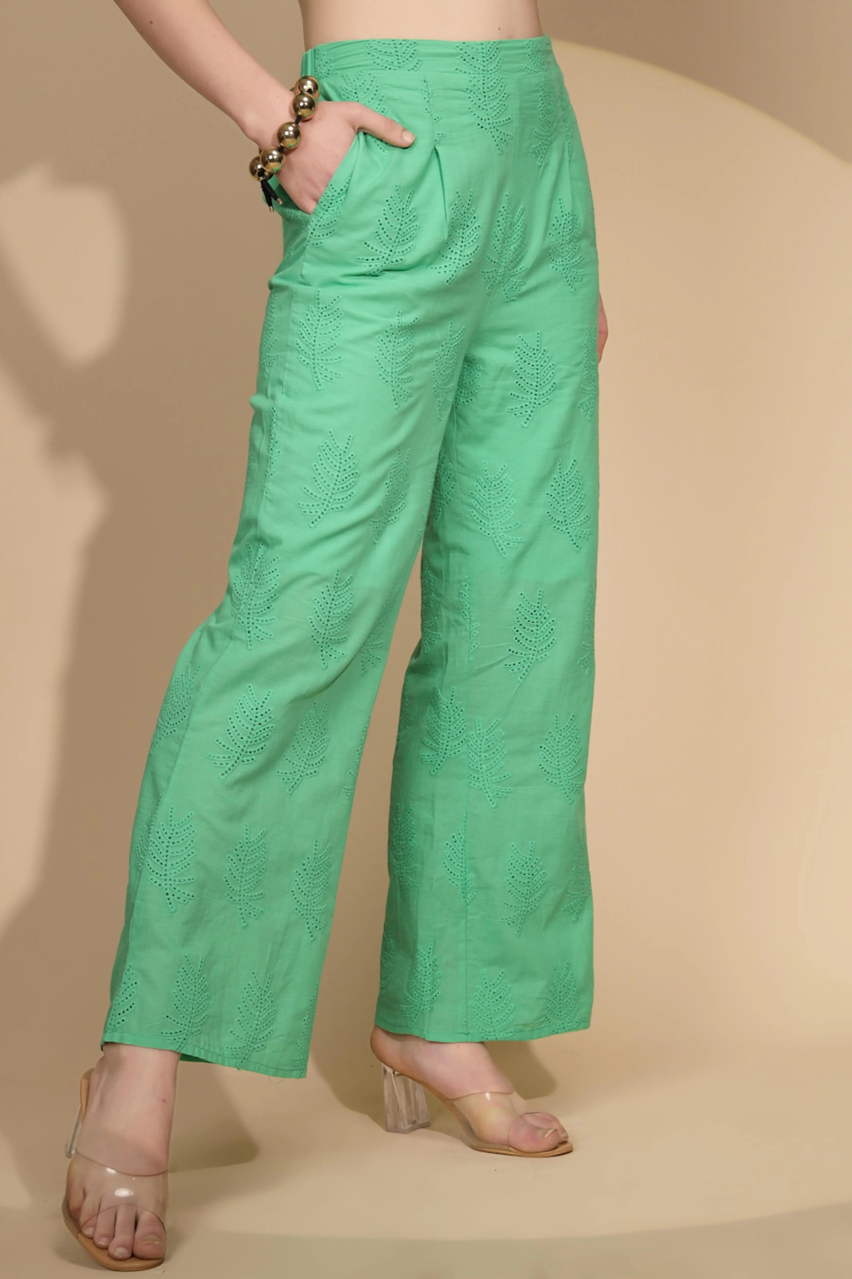 Green Cotton Regular Fit Lower - Global Republic