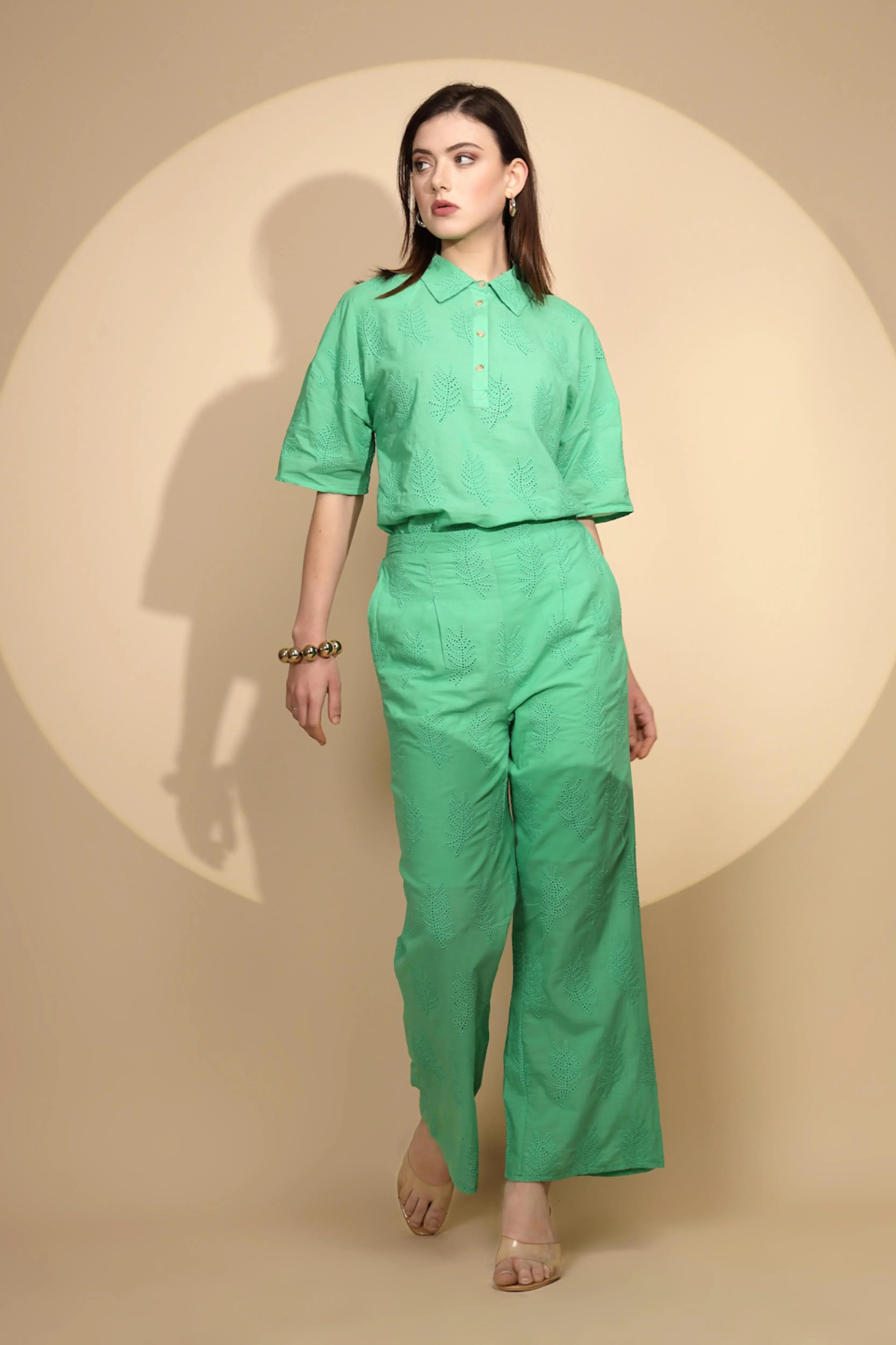 Green Cotton Regular Fit Lower - Global Republic