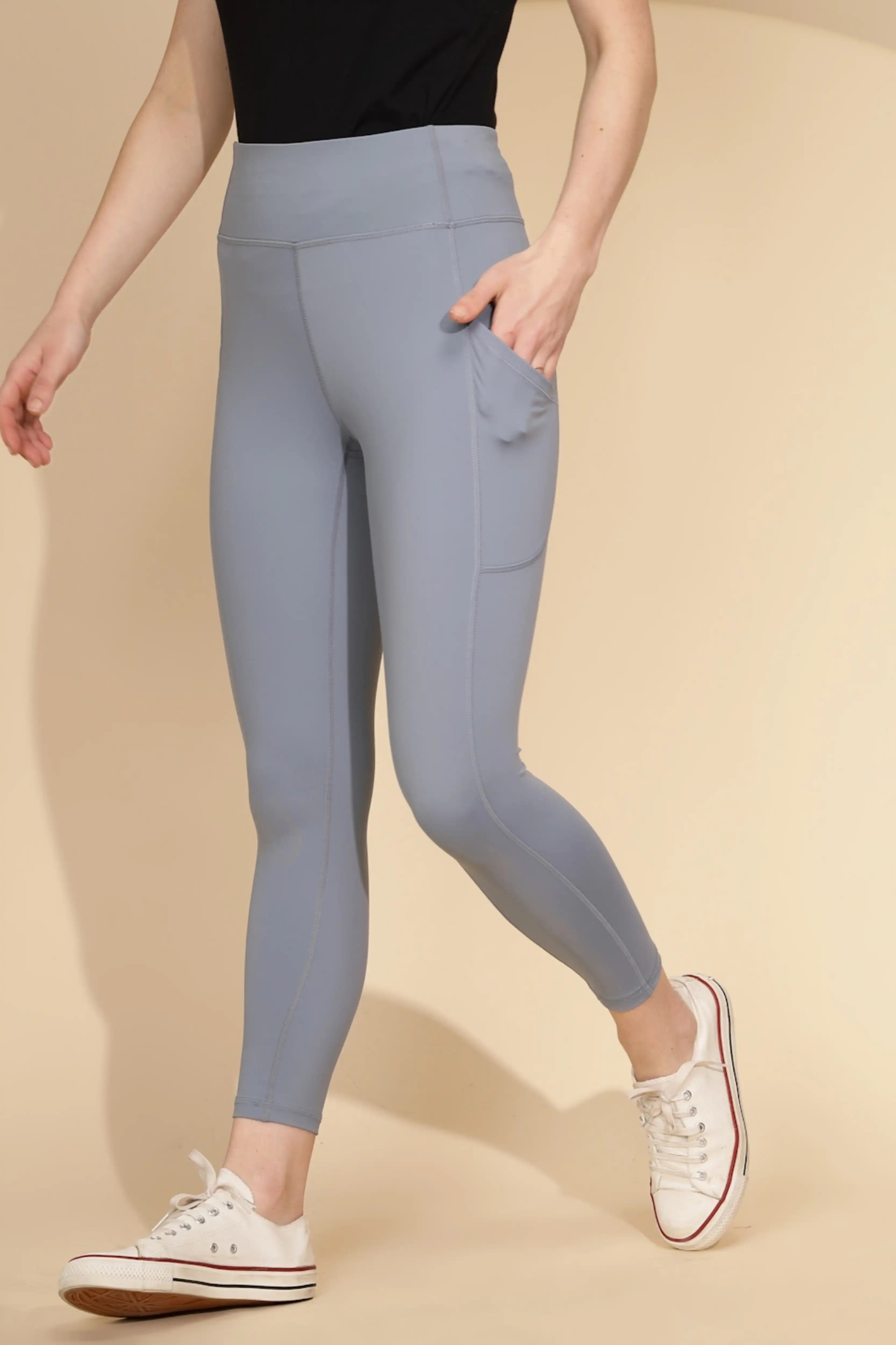 Grey cotton Skinny Fit Legging