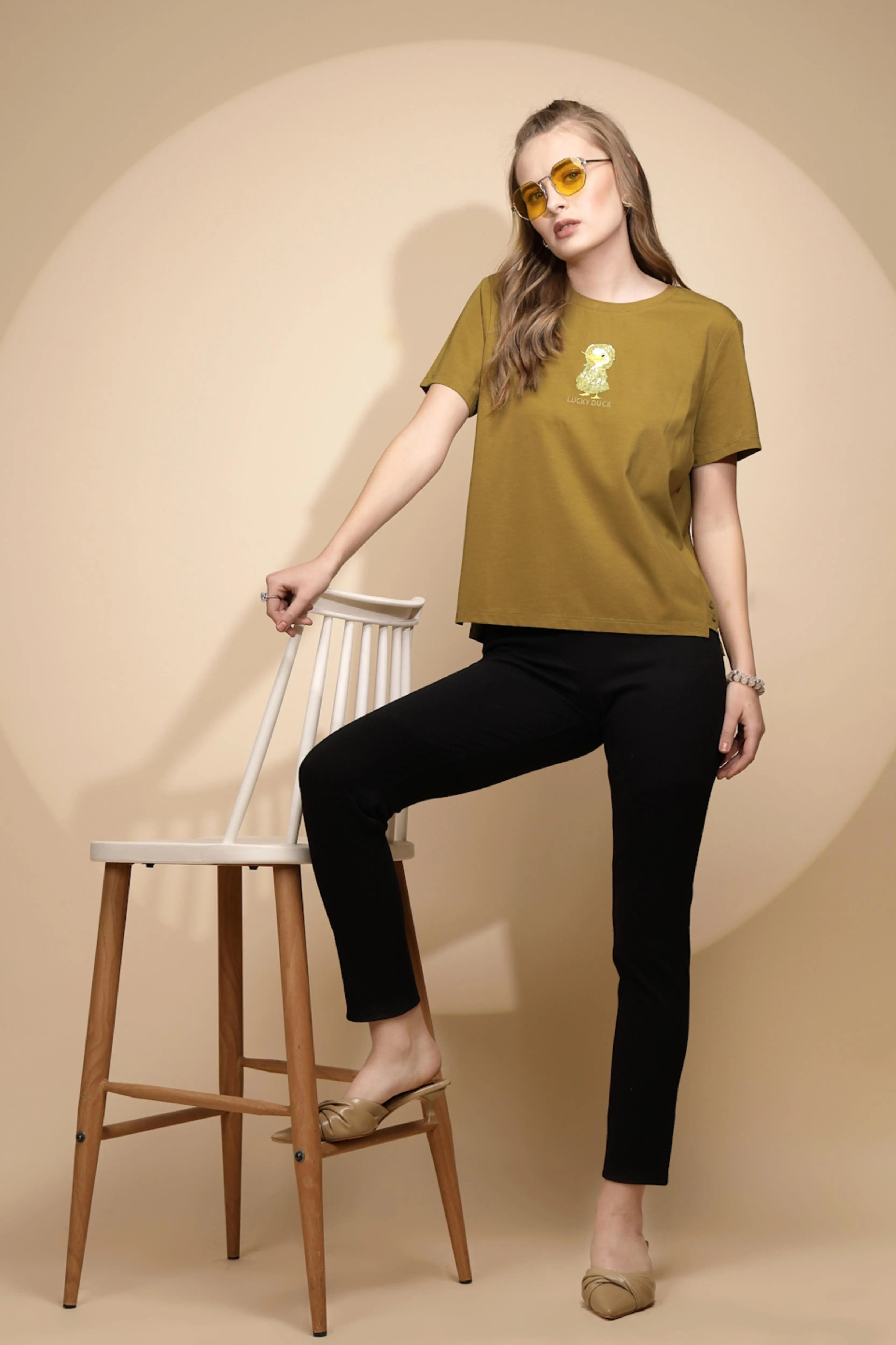 Black Cotton Blend Slim Fit Jegging - Global Republic