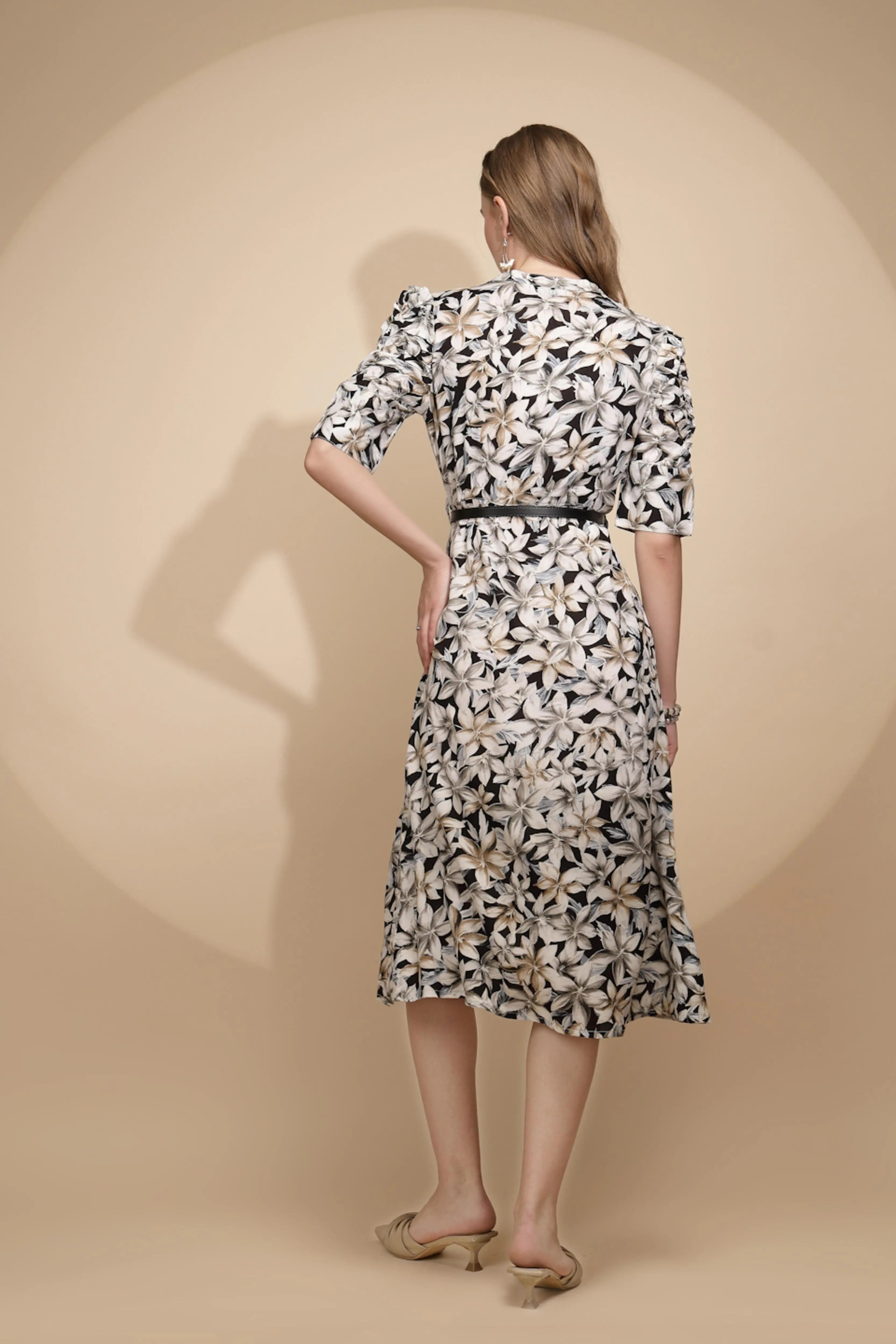 White  Regular Fit Dress For Women - Global Republic