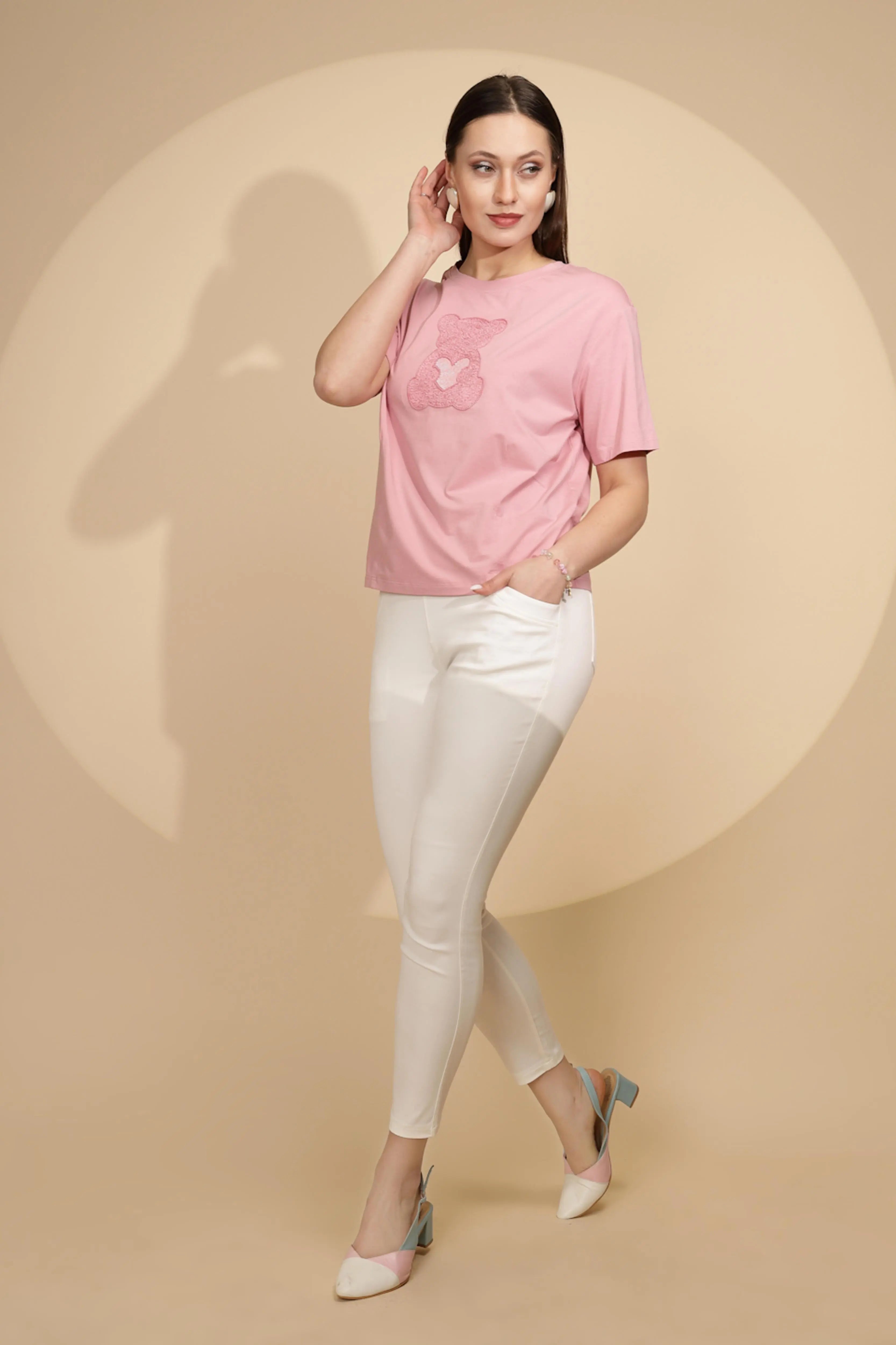Pink Regular Fit Cotton Top - Global Republic