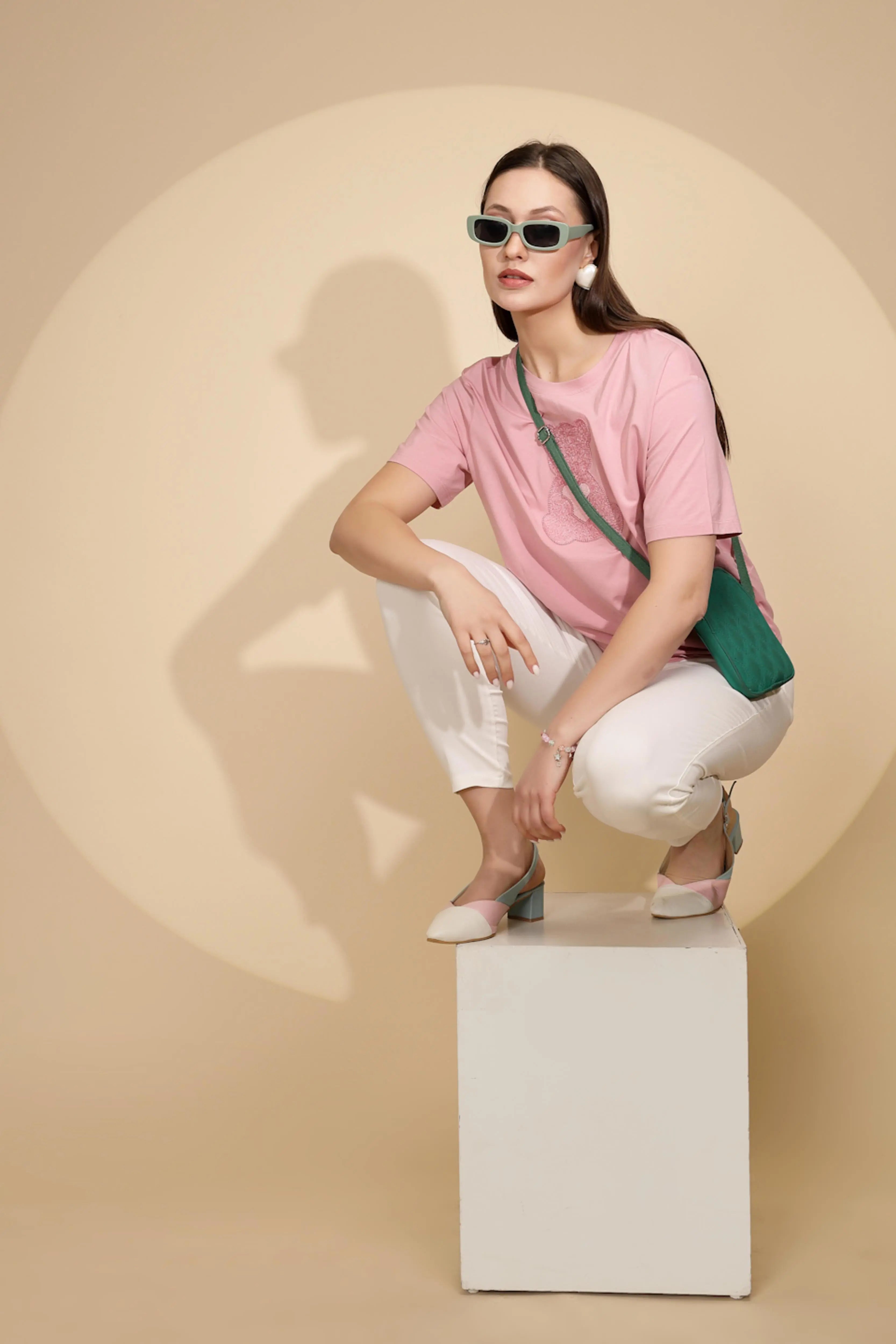 Pink Regular Fit Cotton Top - Global Republic