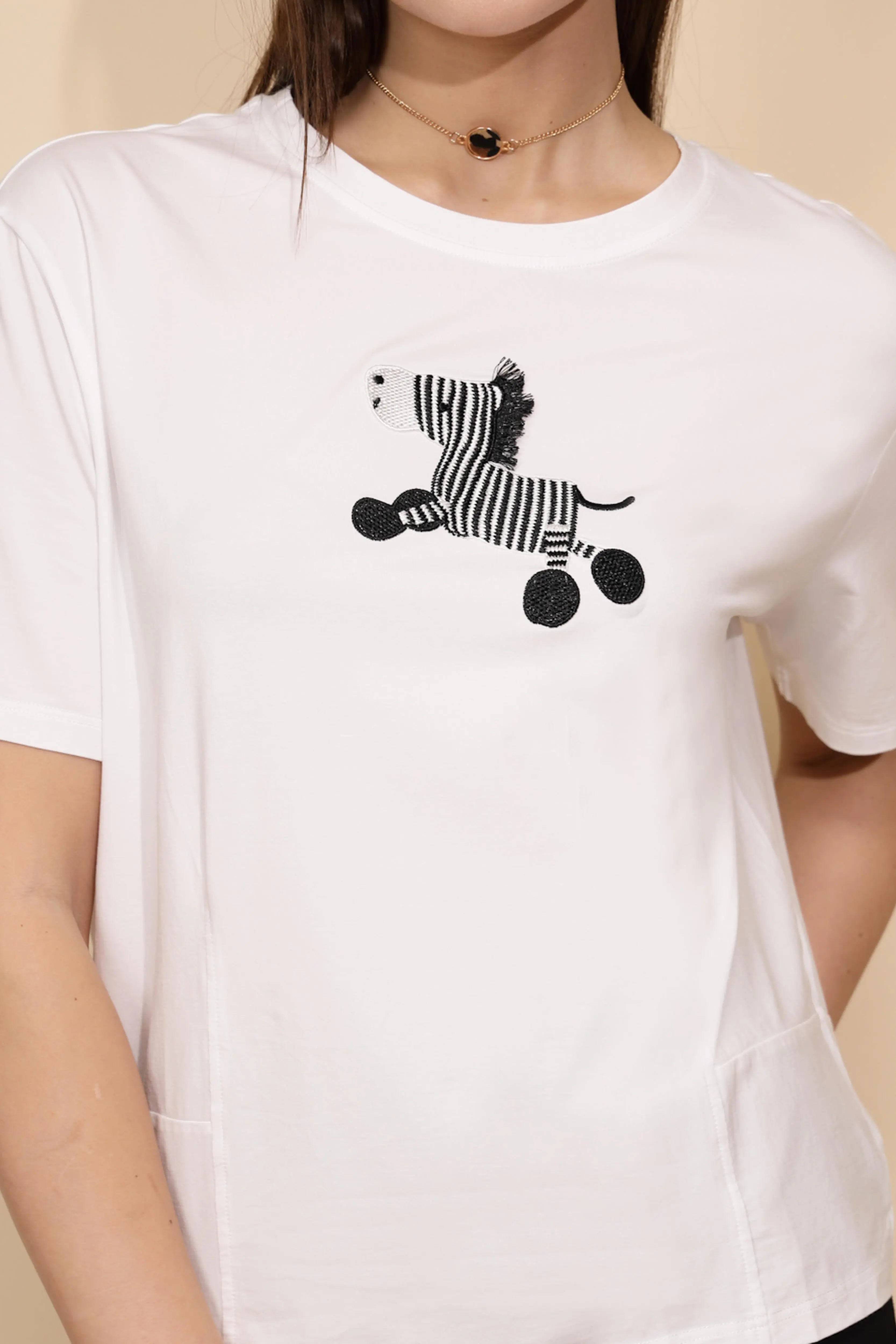 White Cotton Regular Fit Top - Global Republic