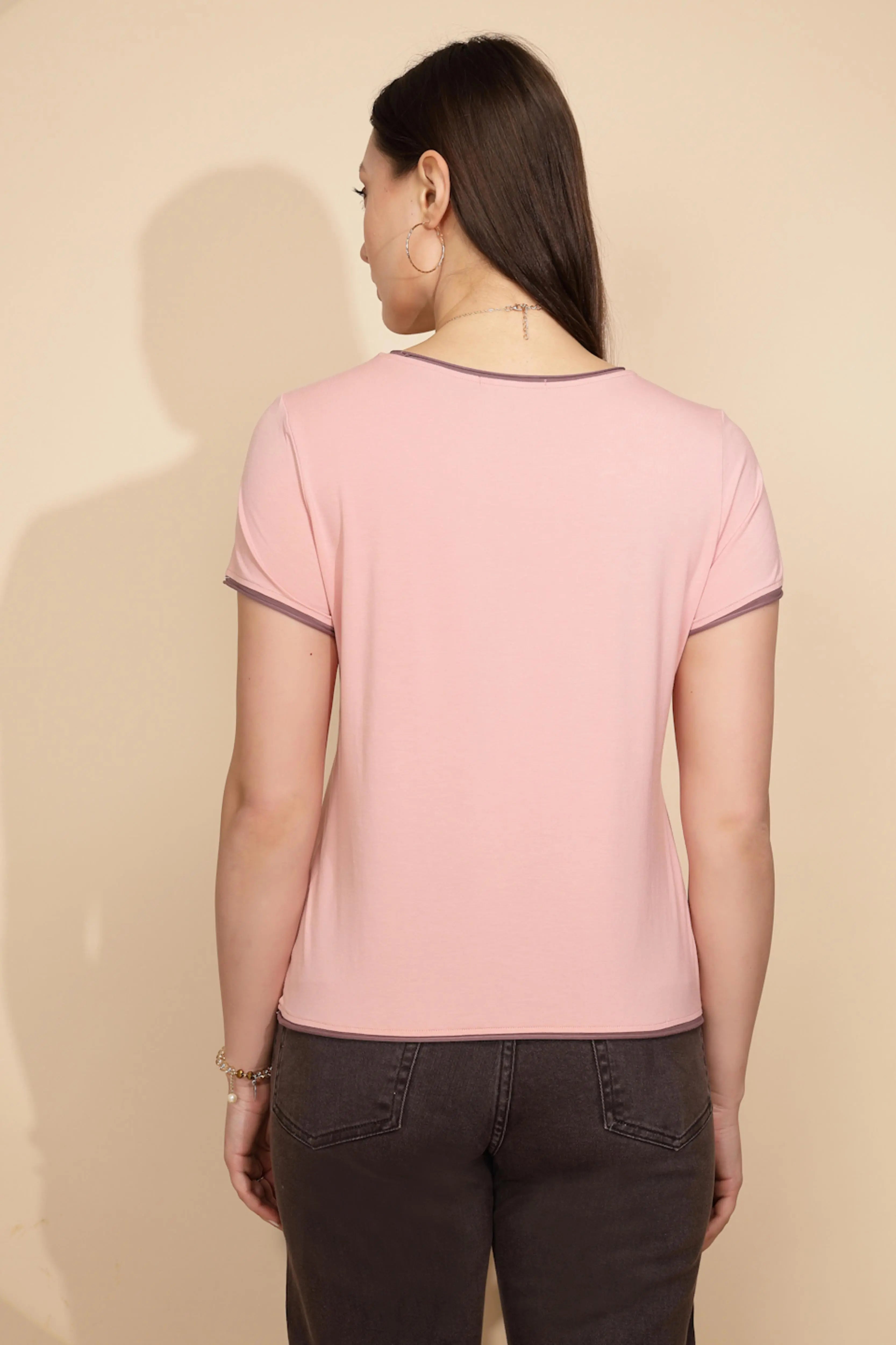 Pink Cotton Regular Fit Top - Global Republic