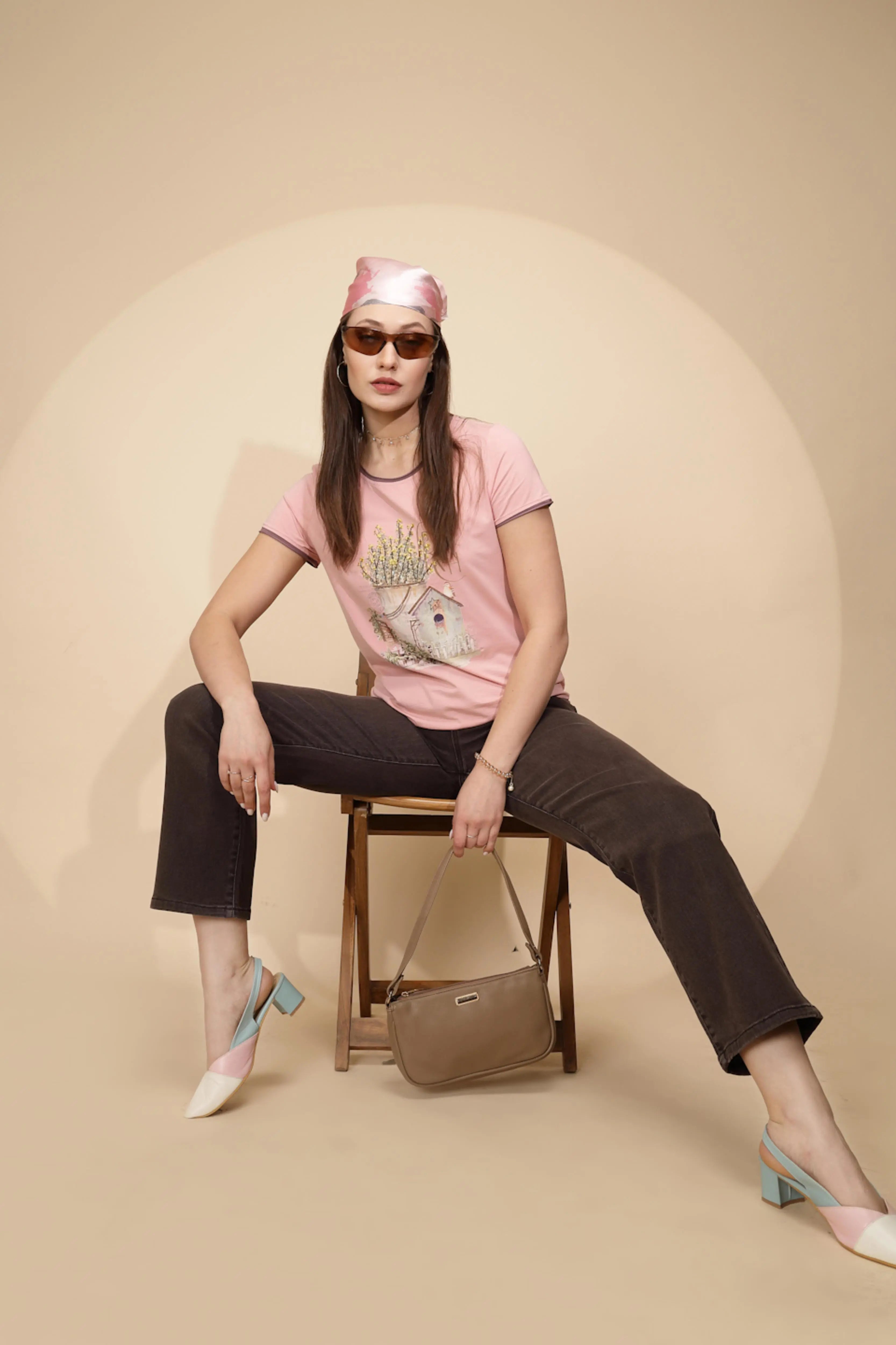 Pink Cotton Regular Fit Top - Global Republic