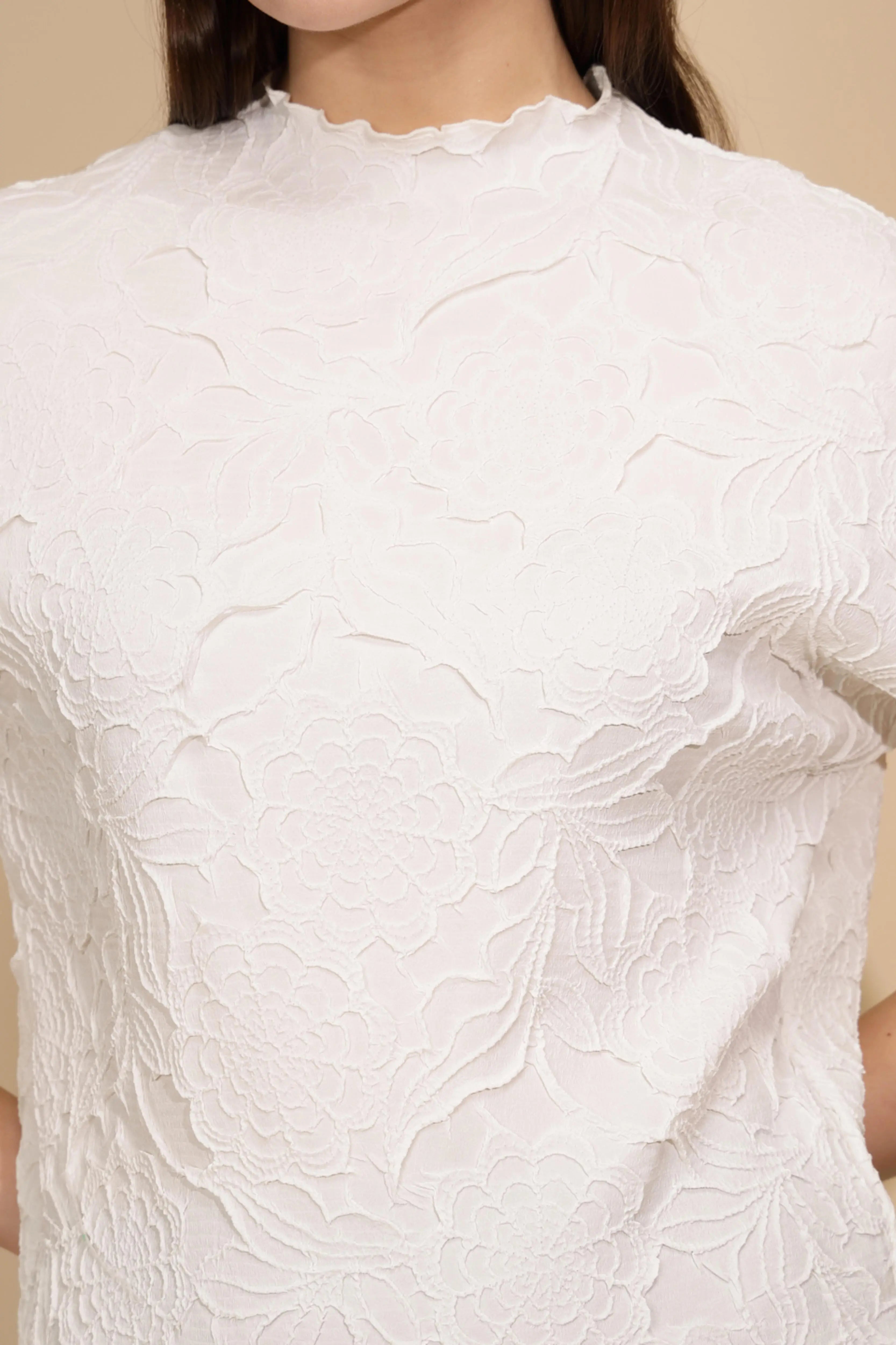 White cotton Regular Fit Top - Global Republic