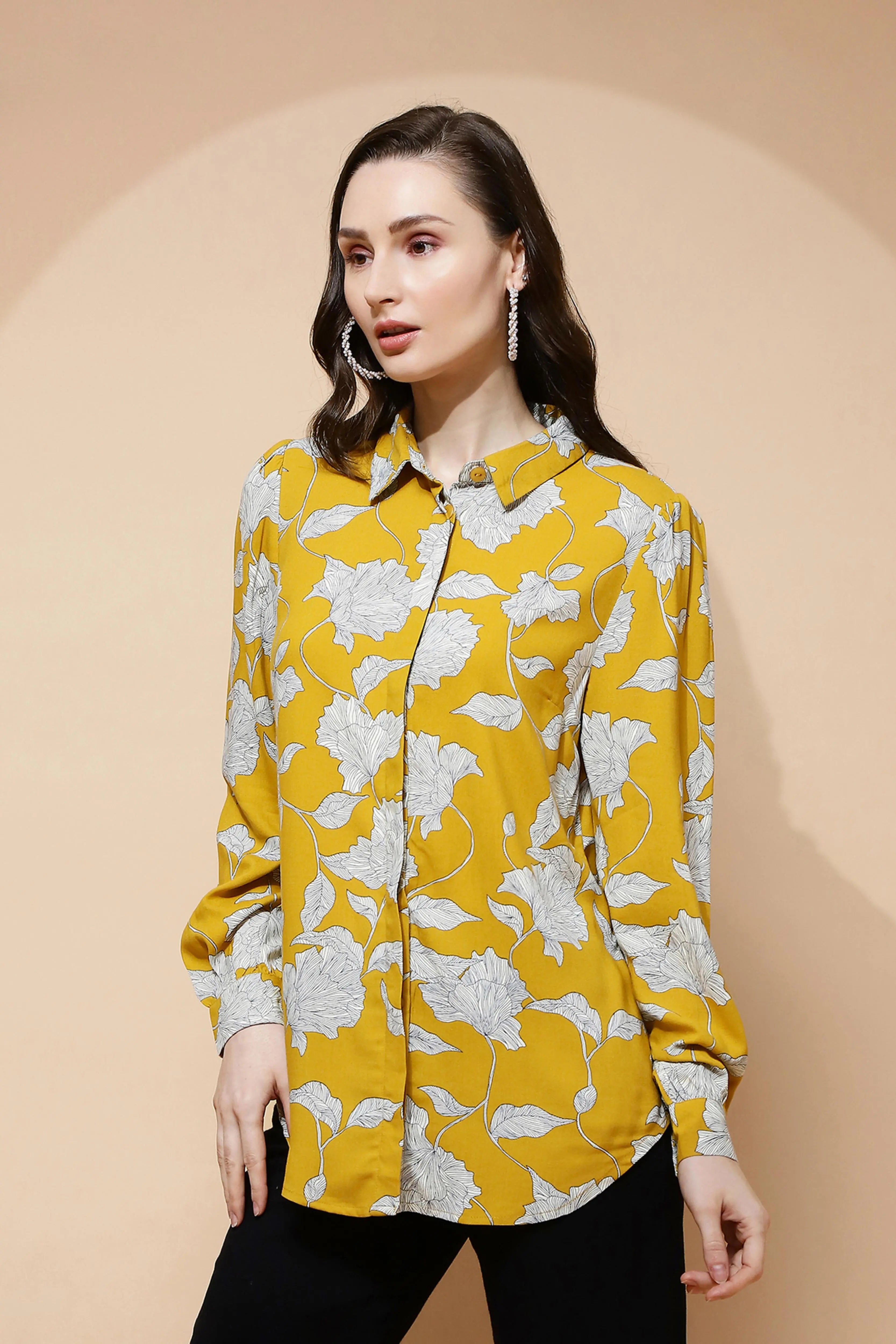 Mango Rayon Regular Fit Shirt - Global Republic
