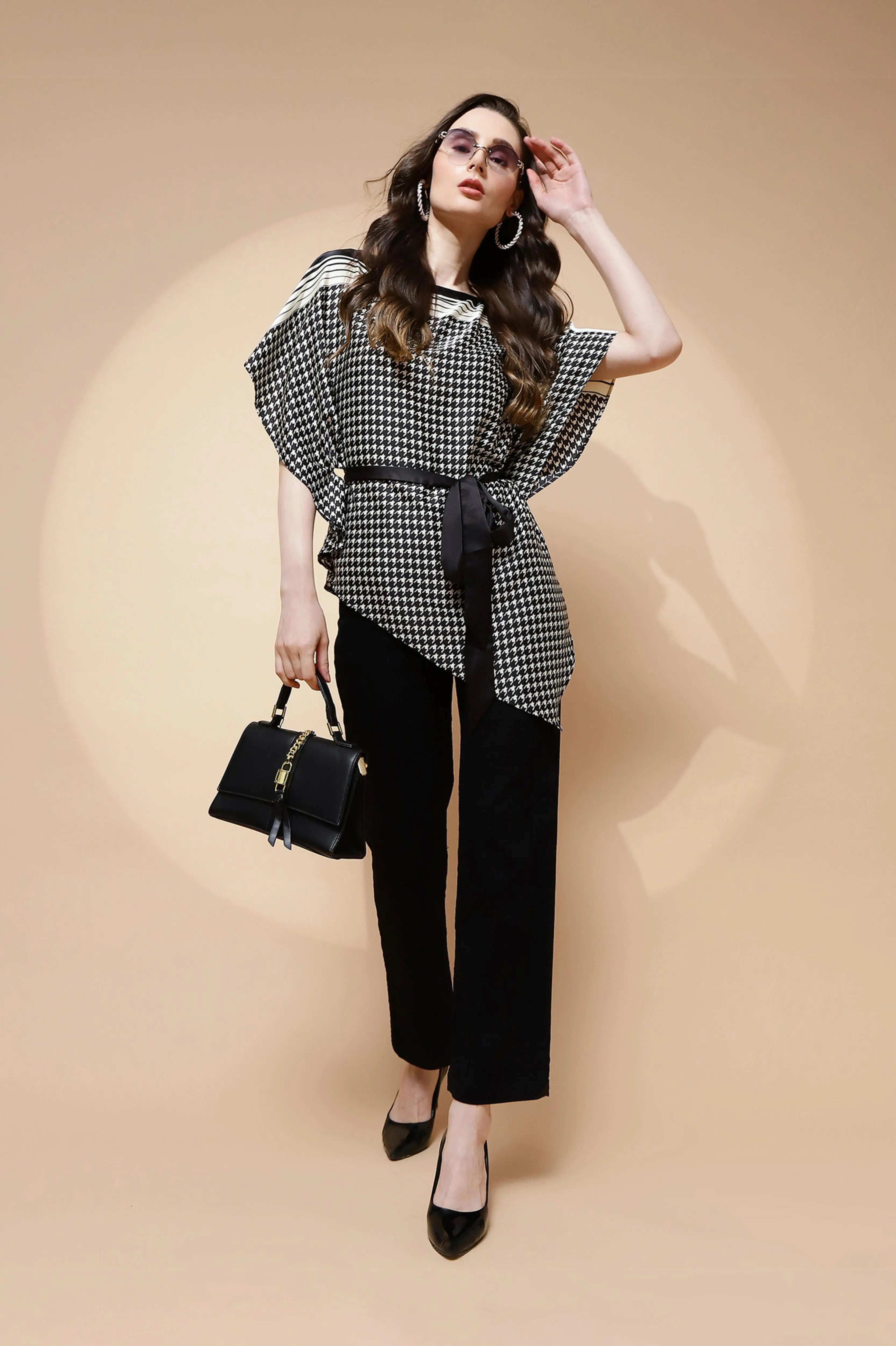 Black Regular Fit Blouse For Women - Global Republic