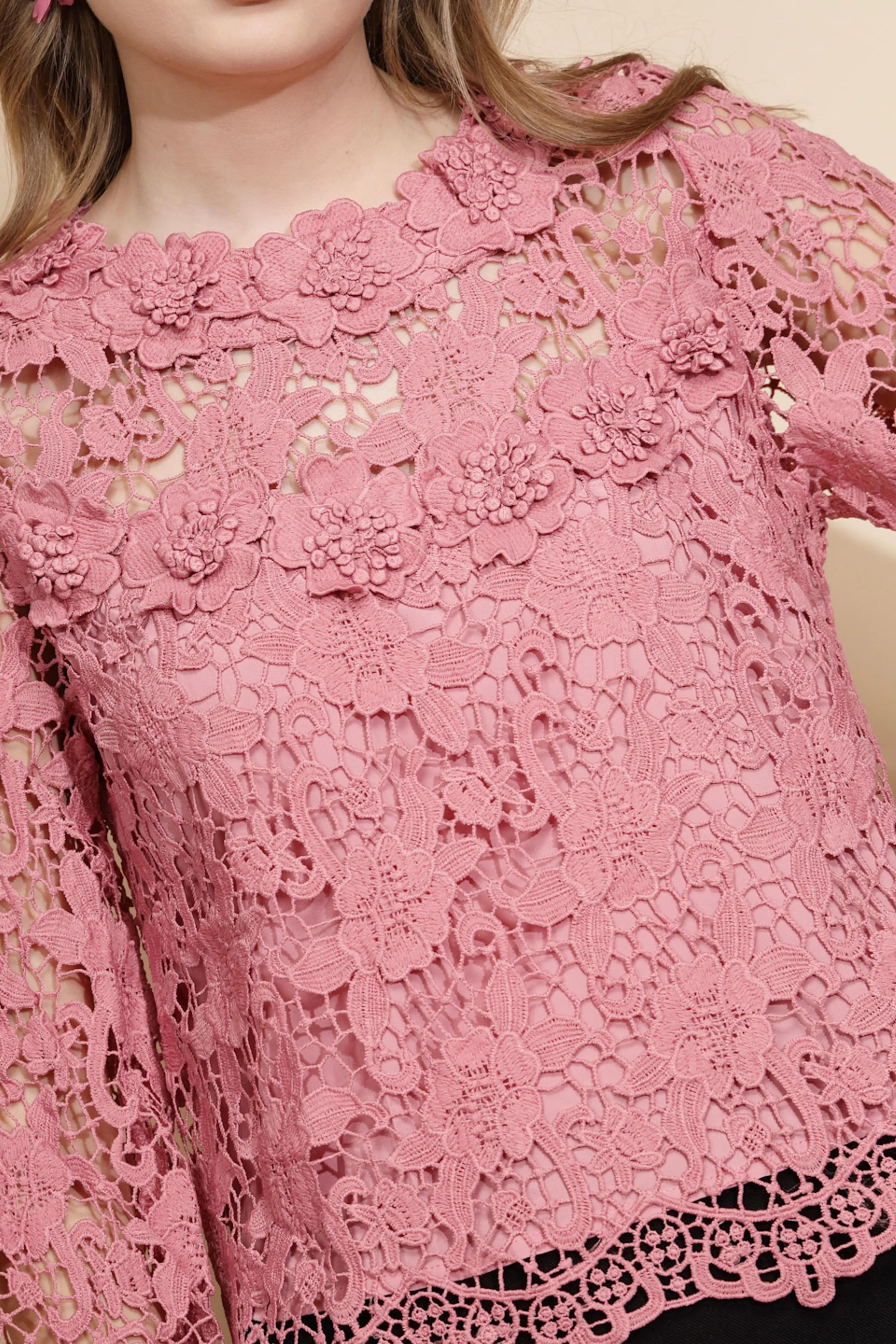 Pink  Loose Fit Blouse For Women - Global Republic
