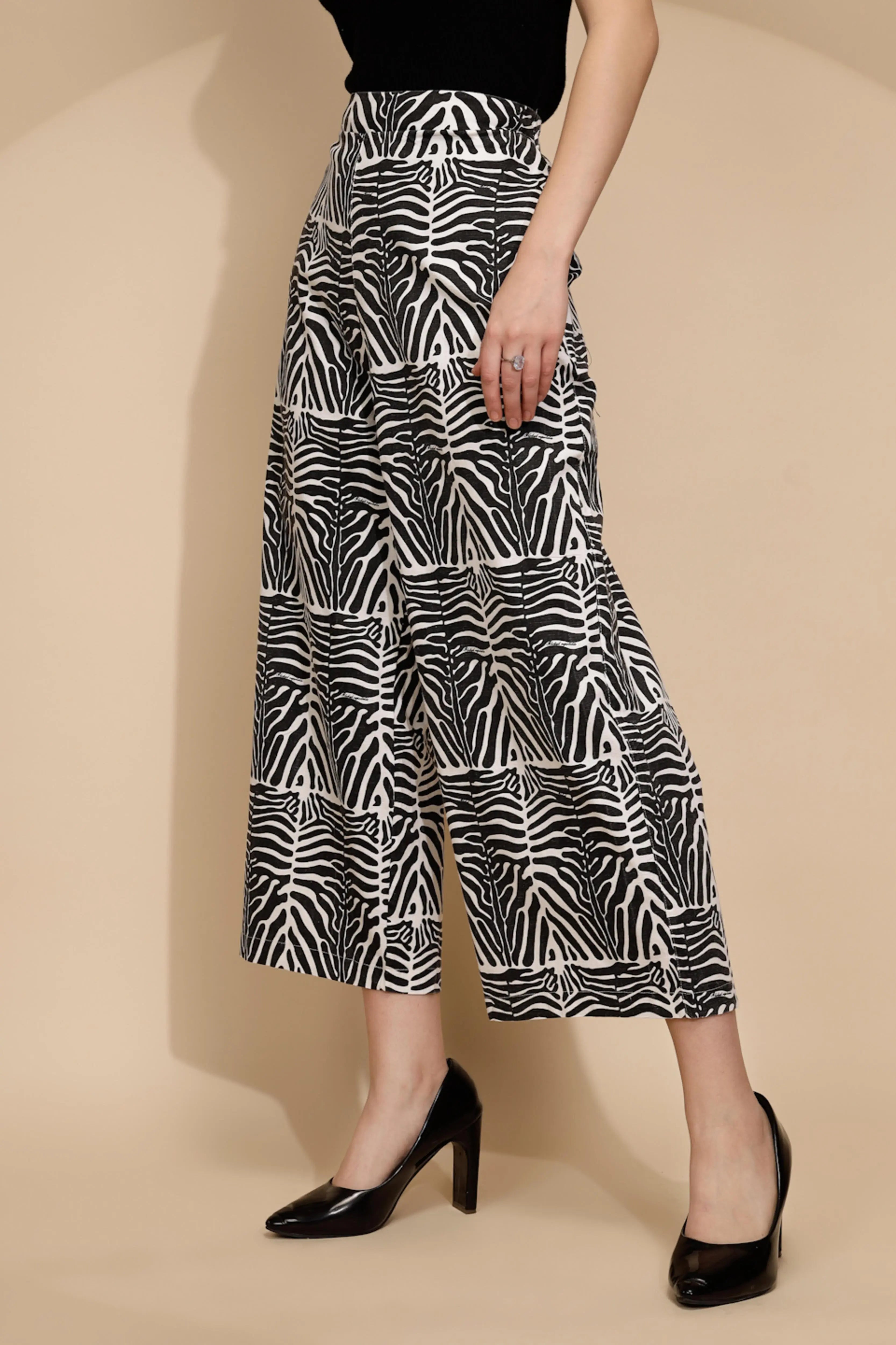 Monochrome Zebra Print Lower - Global Republic